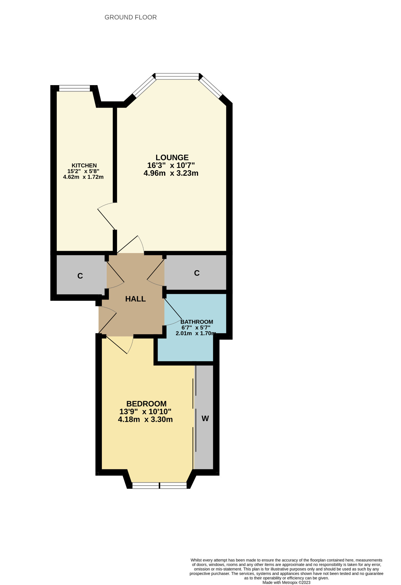 1 bed flat to rent in Wellshot Road, Glasgow - Property Floorplan