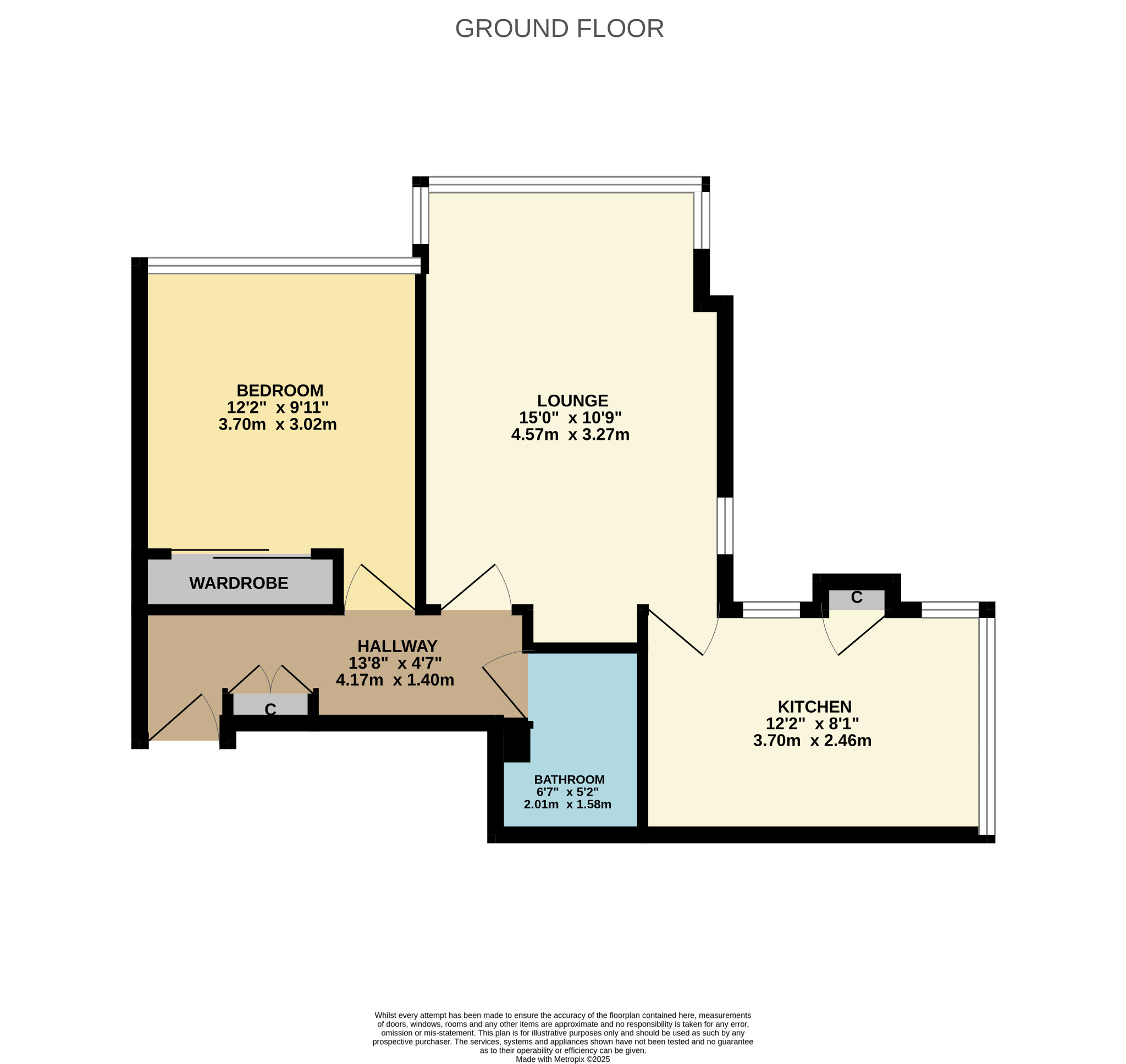 1 bed flat to rent in Moray Court, Shawlands - Property Floorplan