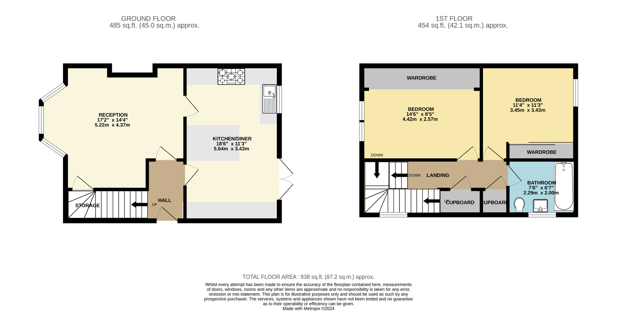 2 bed semi-detached house for sale in Royston Road, Glasgow - Property Floorplan