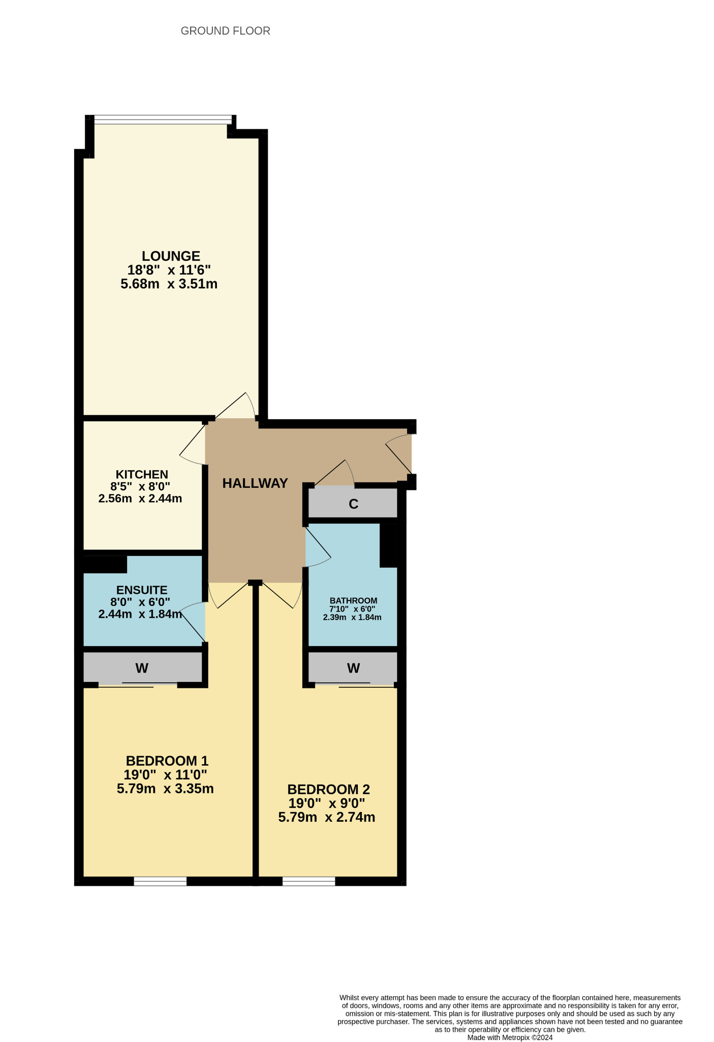 2 bed flat to rent in Finnieston Square, Glasgow - Property Floorplan