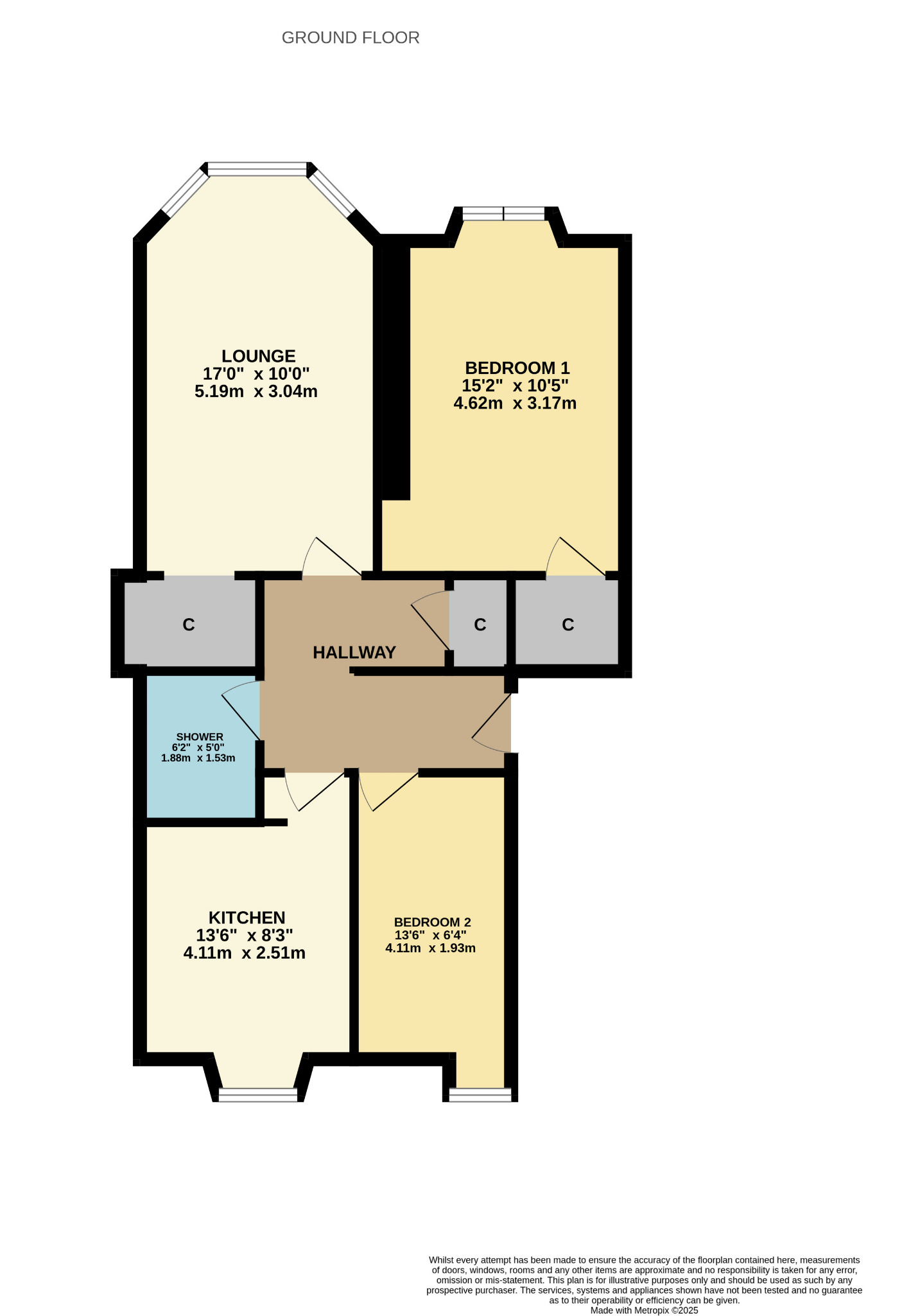 2 bed flat for sale in Medwyn Street, Glasgow - Property Floorplan