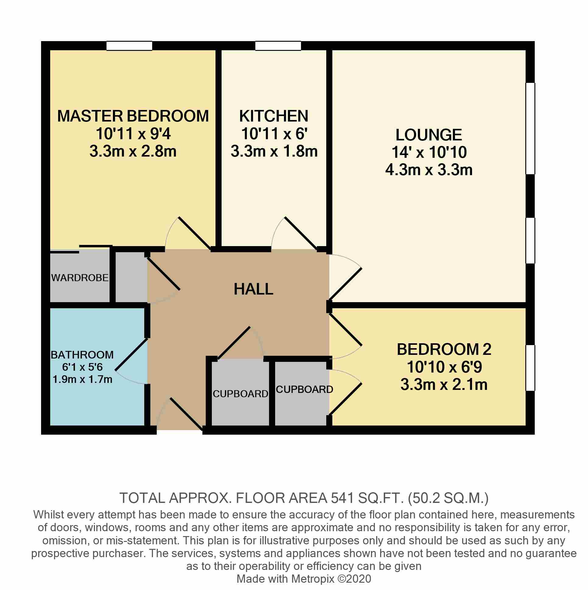 2 bed flat to rent in Bobbins Gate, Paisley - Property Floorplan
