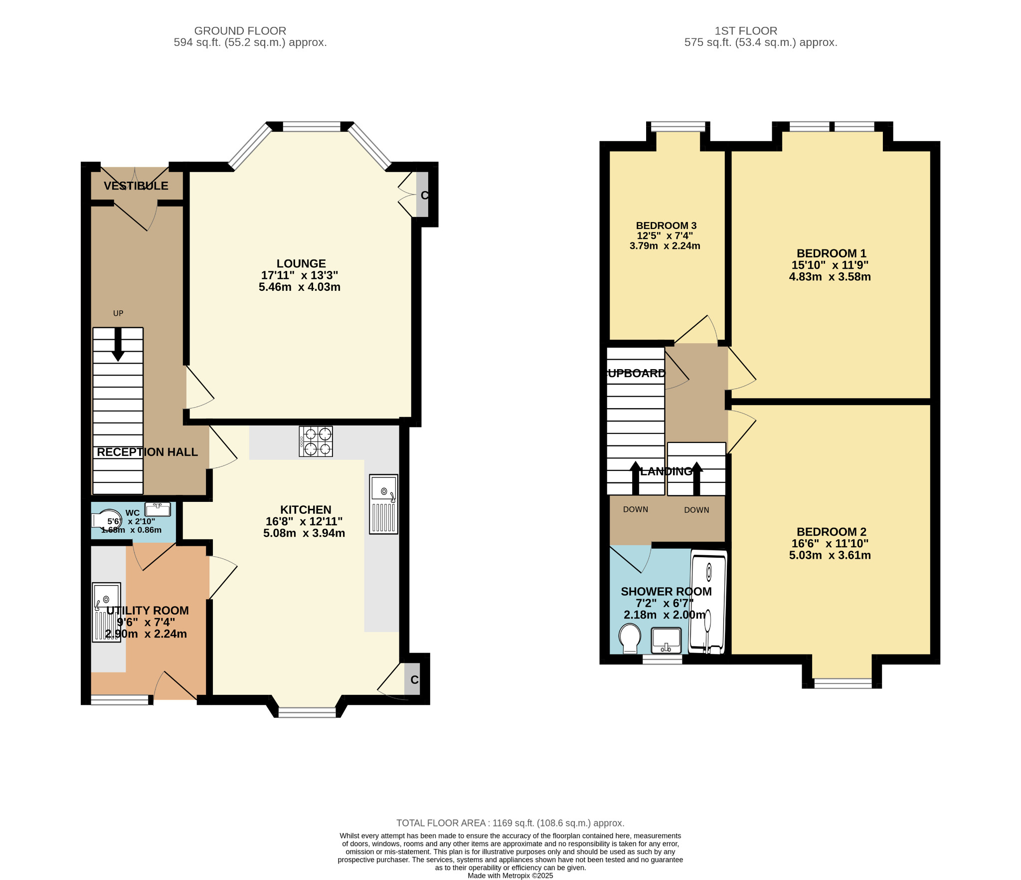 3 bed terraced house for sale in Ravenswood Drive, Glasgow - Property Floorplan