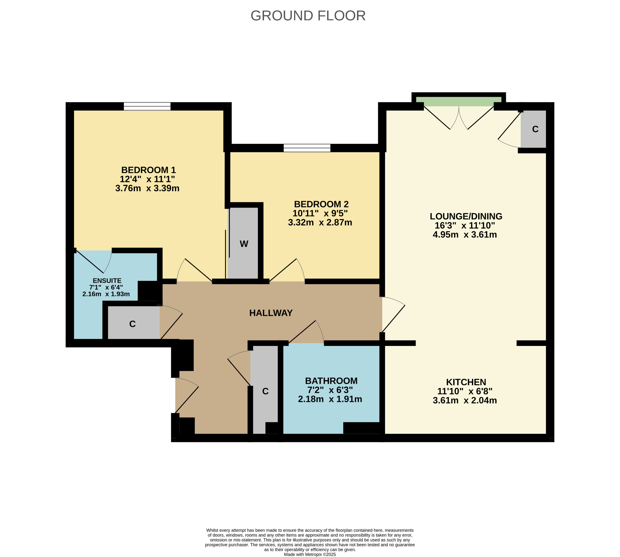 2 bed flat for sale in Thornliebank Road, Glasgow - Property Floorplan