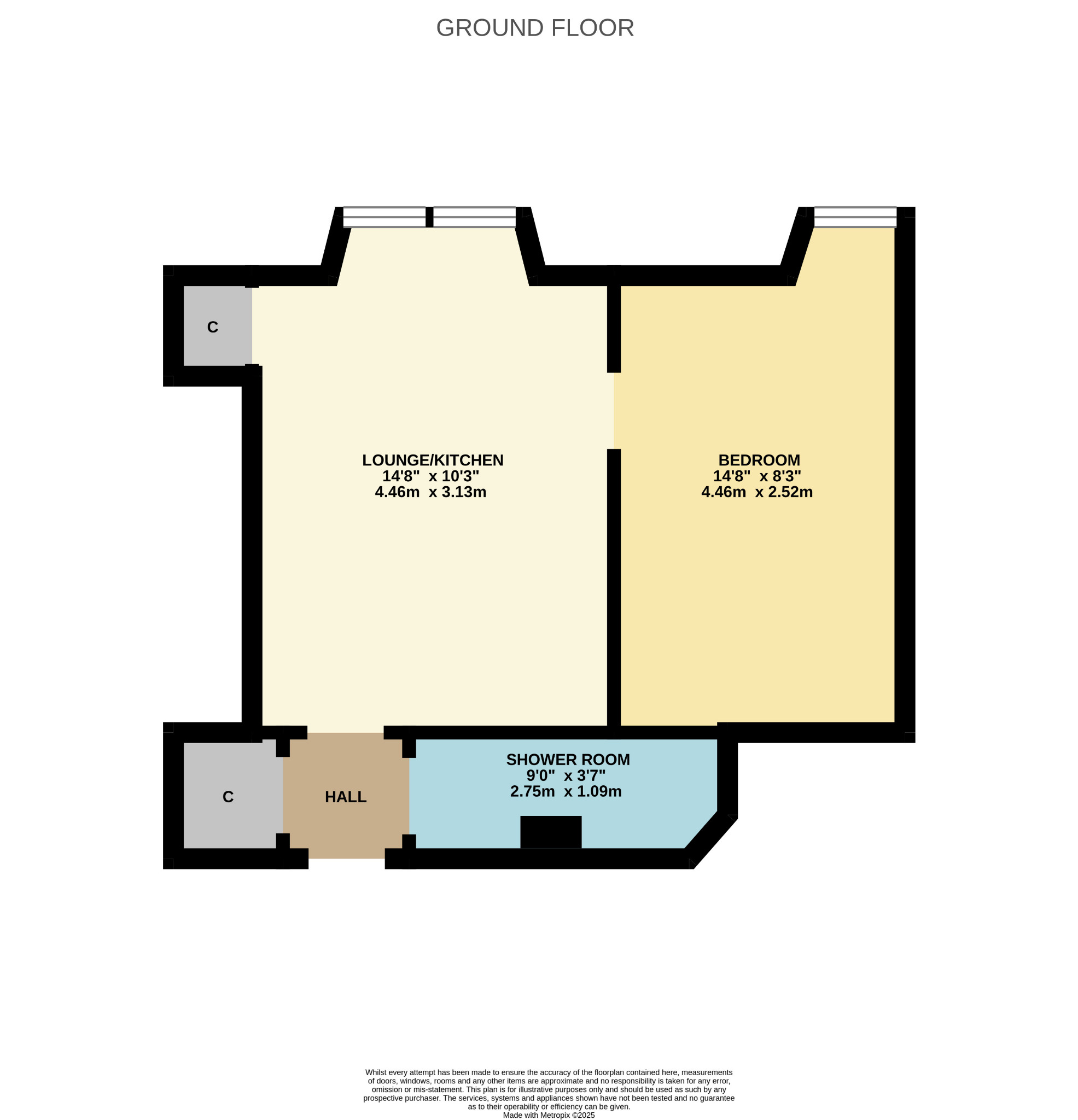1 bed flat for sale in Craig Road, Glasgow - Property Floorplan