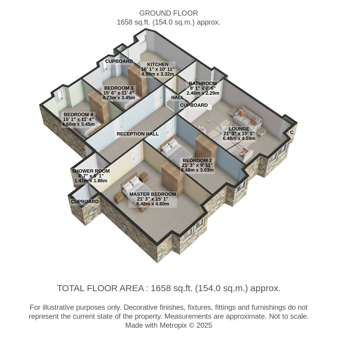 4 bed flat for sale in Renfrew Street, Glasgow - Property Floorplan