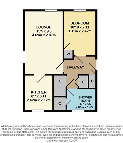 1 bed flat to rent in Rossendale Court, Glasgow - Property Floorplan