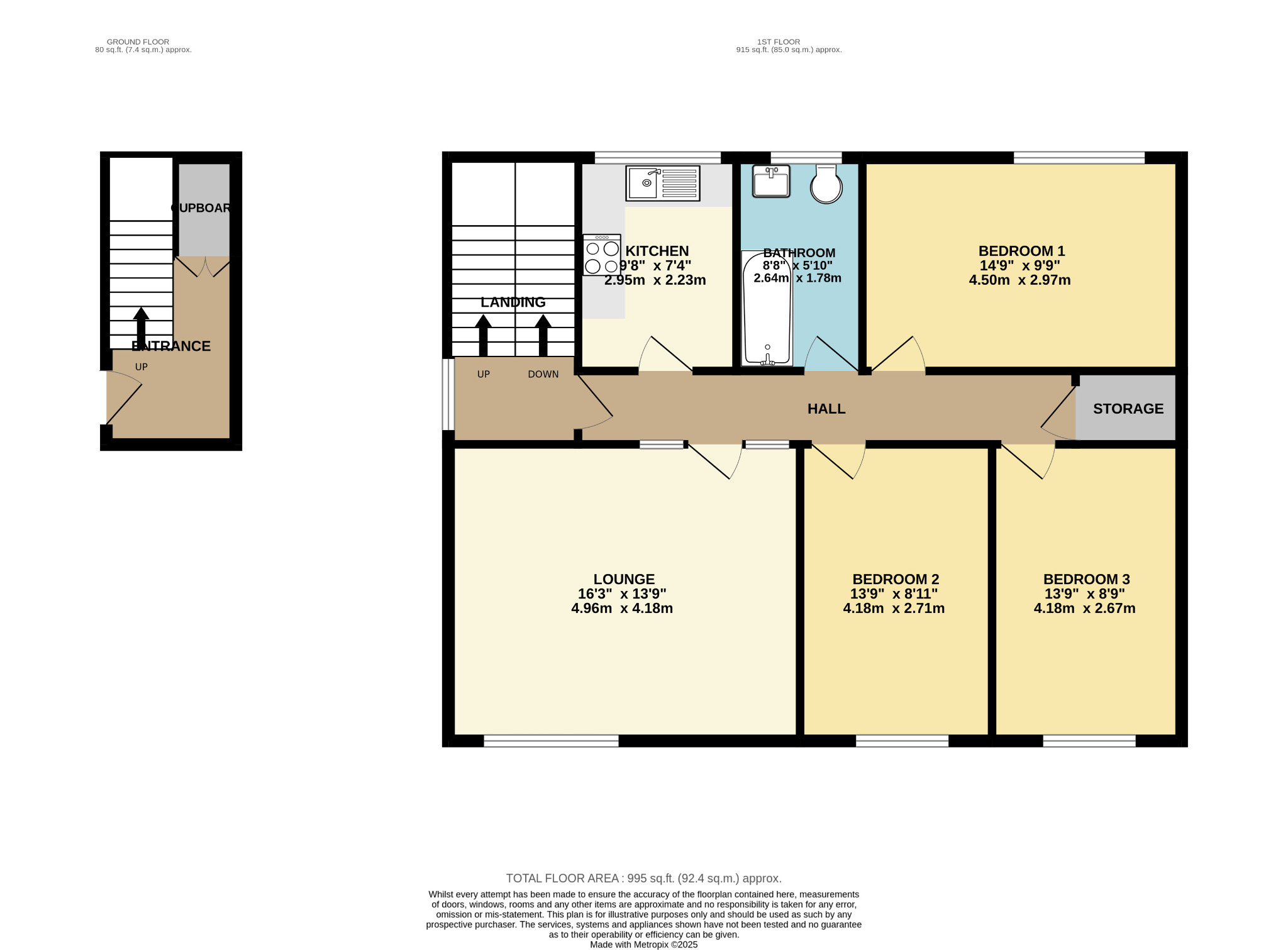 3 bed flat to rent in Aikenhead Road, Glasgow - Property Floorplan