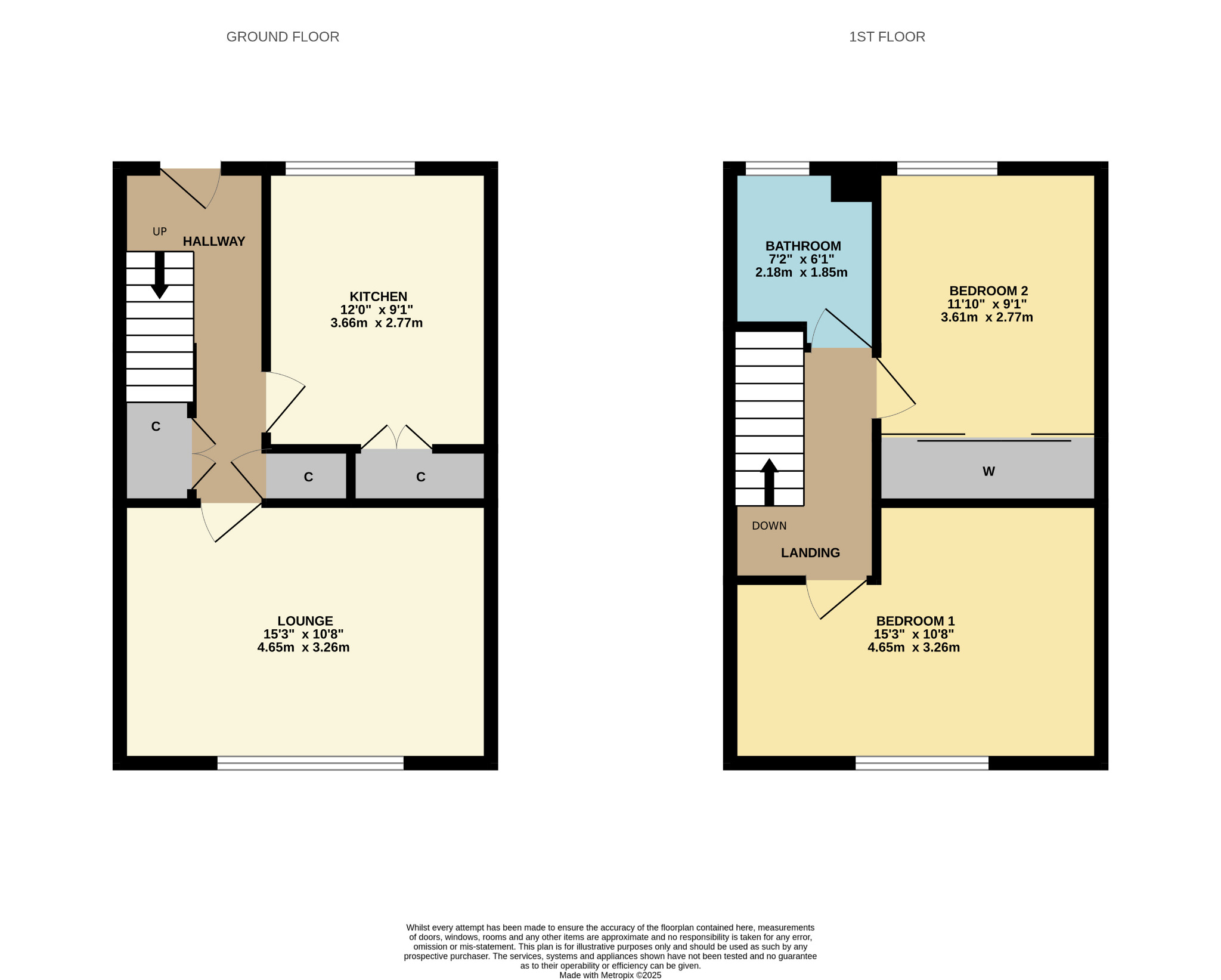 2 bed flat for sale in Mossvale Street, Paisley - Property Floorplan