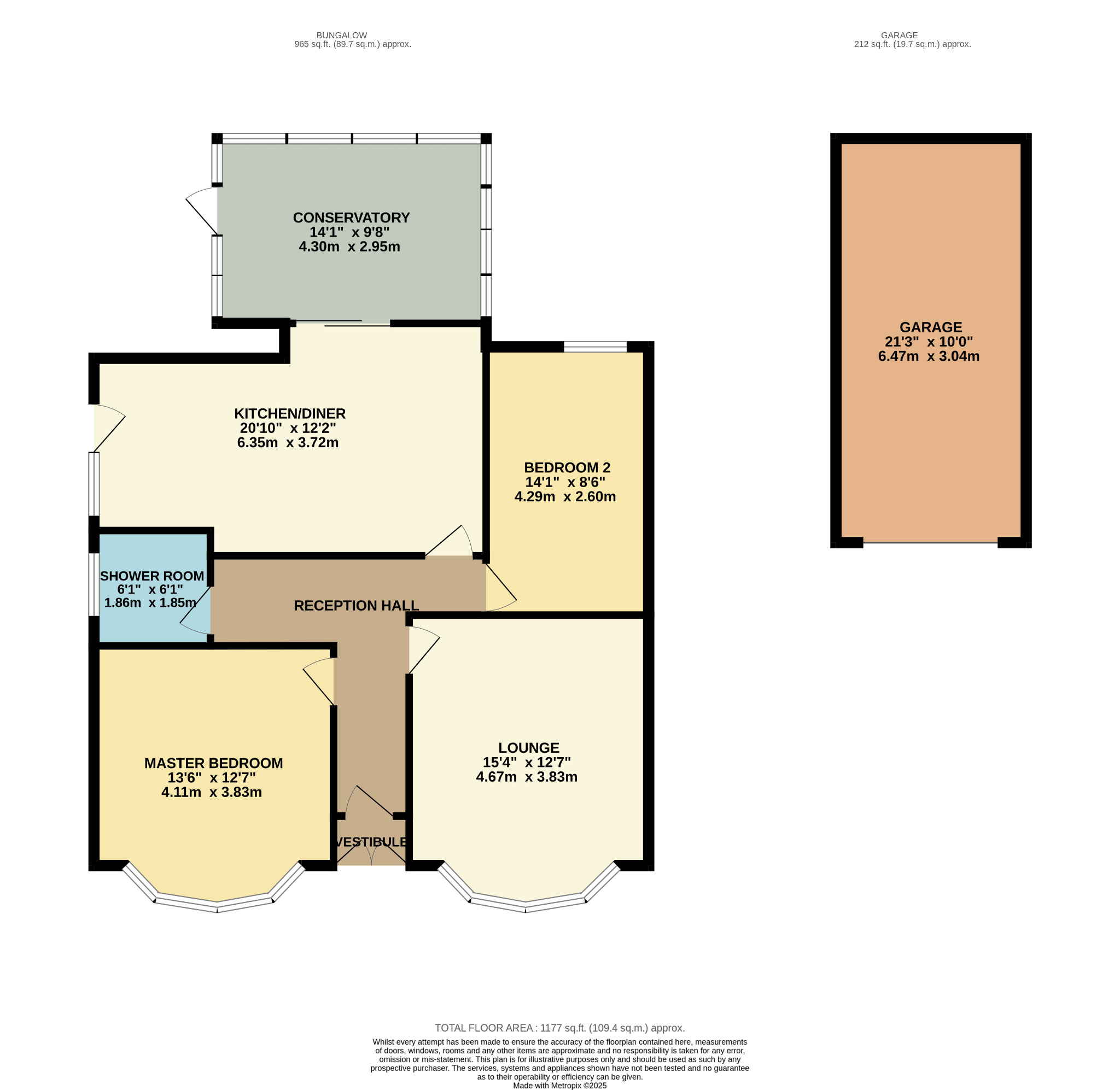 3 bed detached bungalow for sale in Duchray Drive, Paisley - Property Floorplan