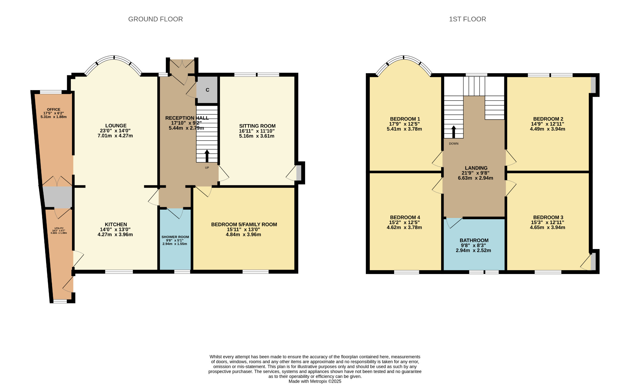 5 bed link detached house for sale in Newark Drive, Glasgow - Property Floorplan