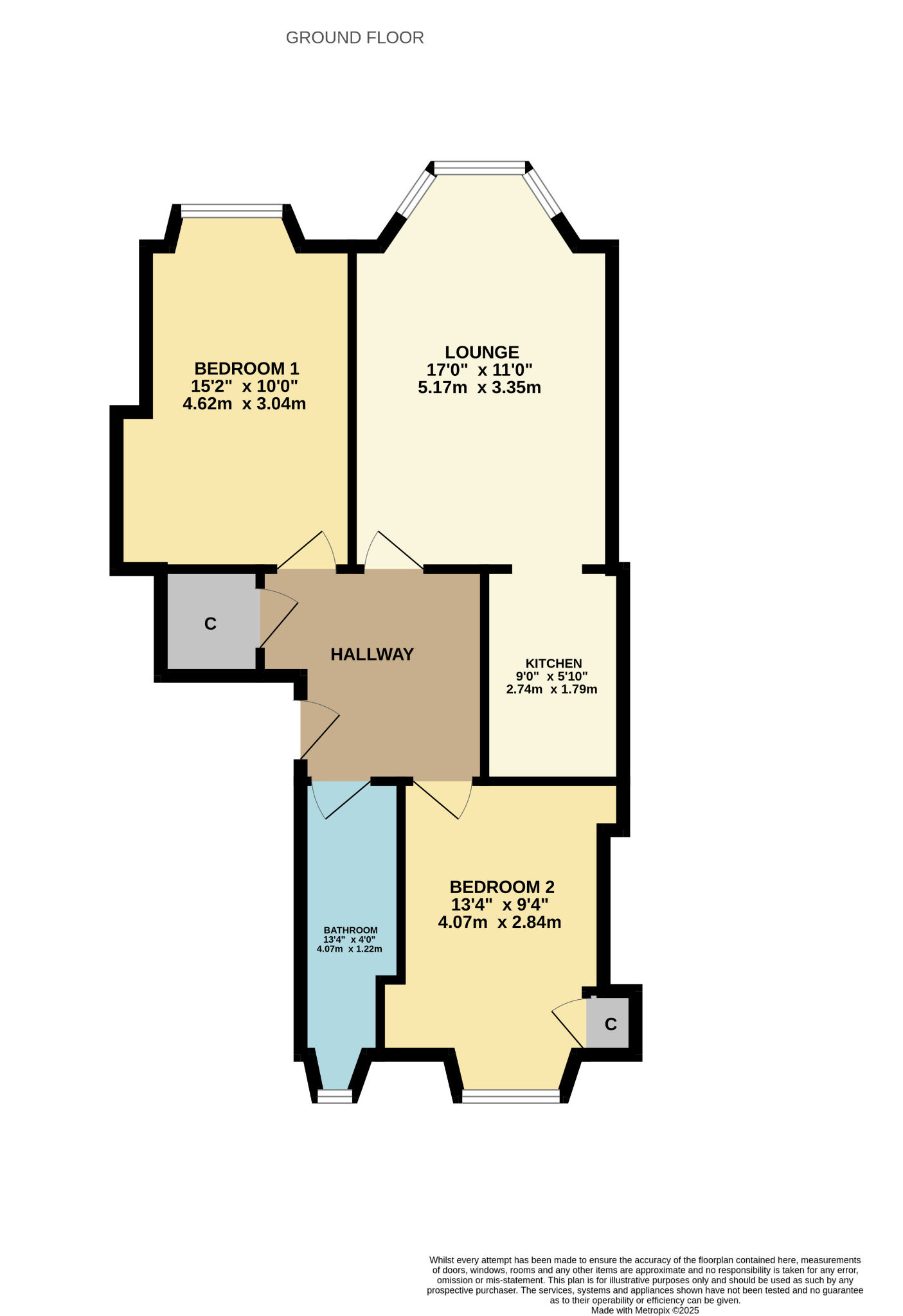 2 bed flat to rent in Bolton Drive, Glasgow - Property Floorplan
