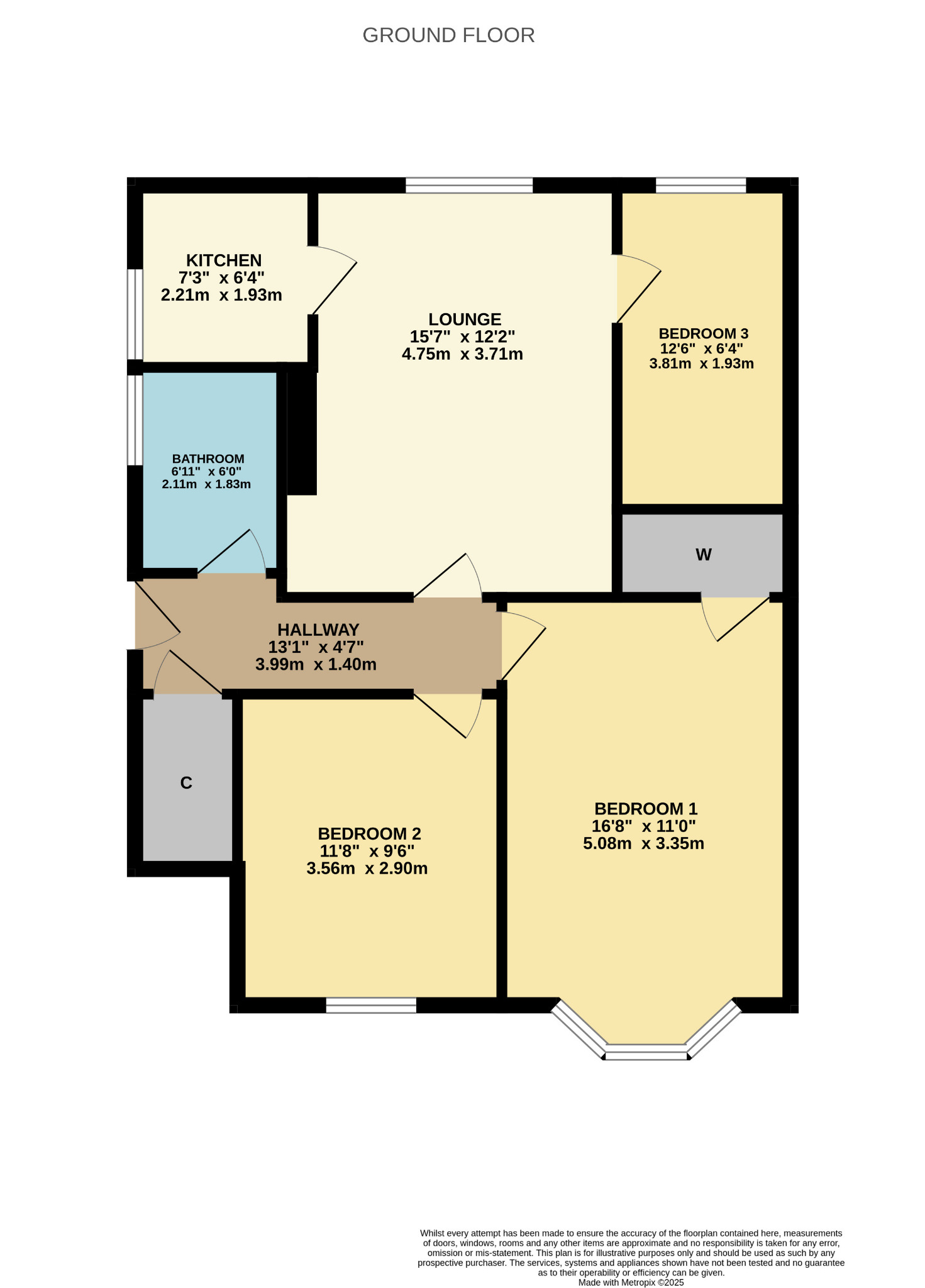 3 bed flat for sale in Highcroft Avenue, Glasgow - Property Floorplan
