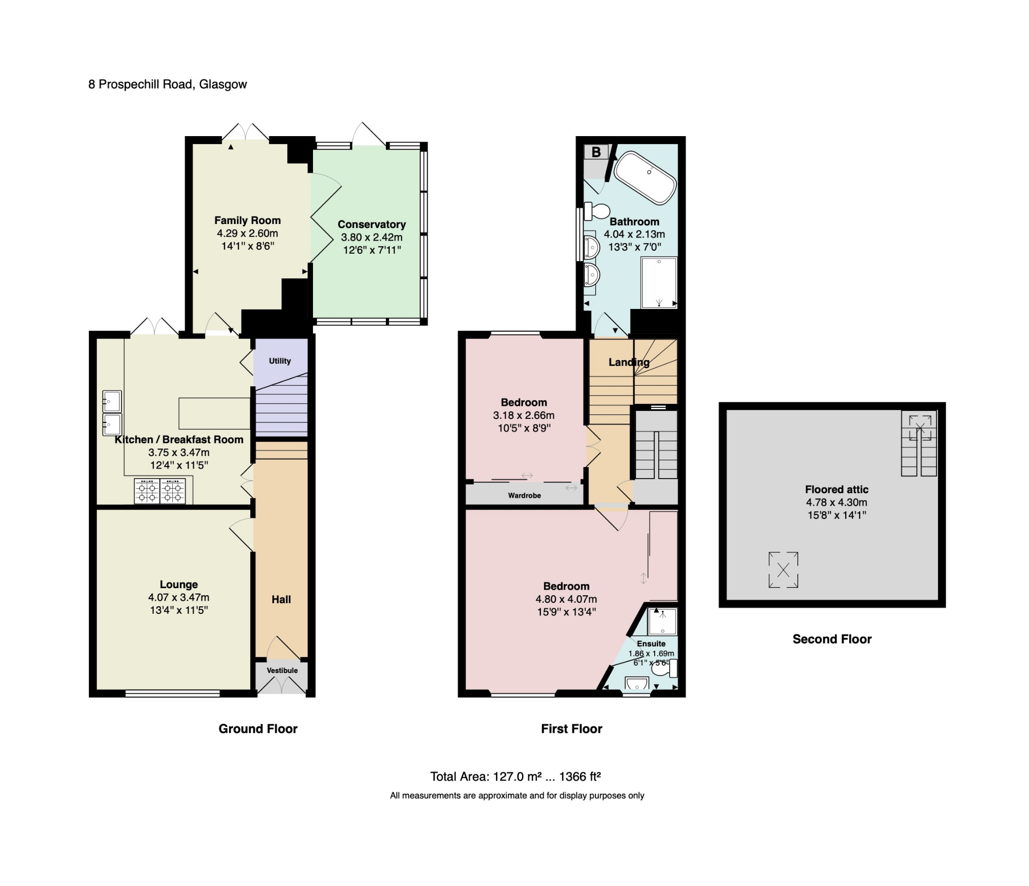 2 bed end of terrace house for sale in Prospecthill Road, Glasgow - Property Floorplan