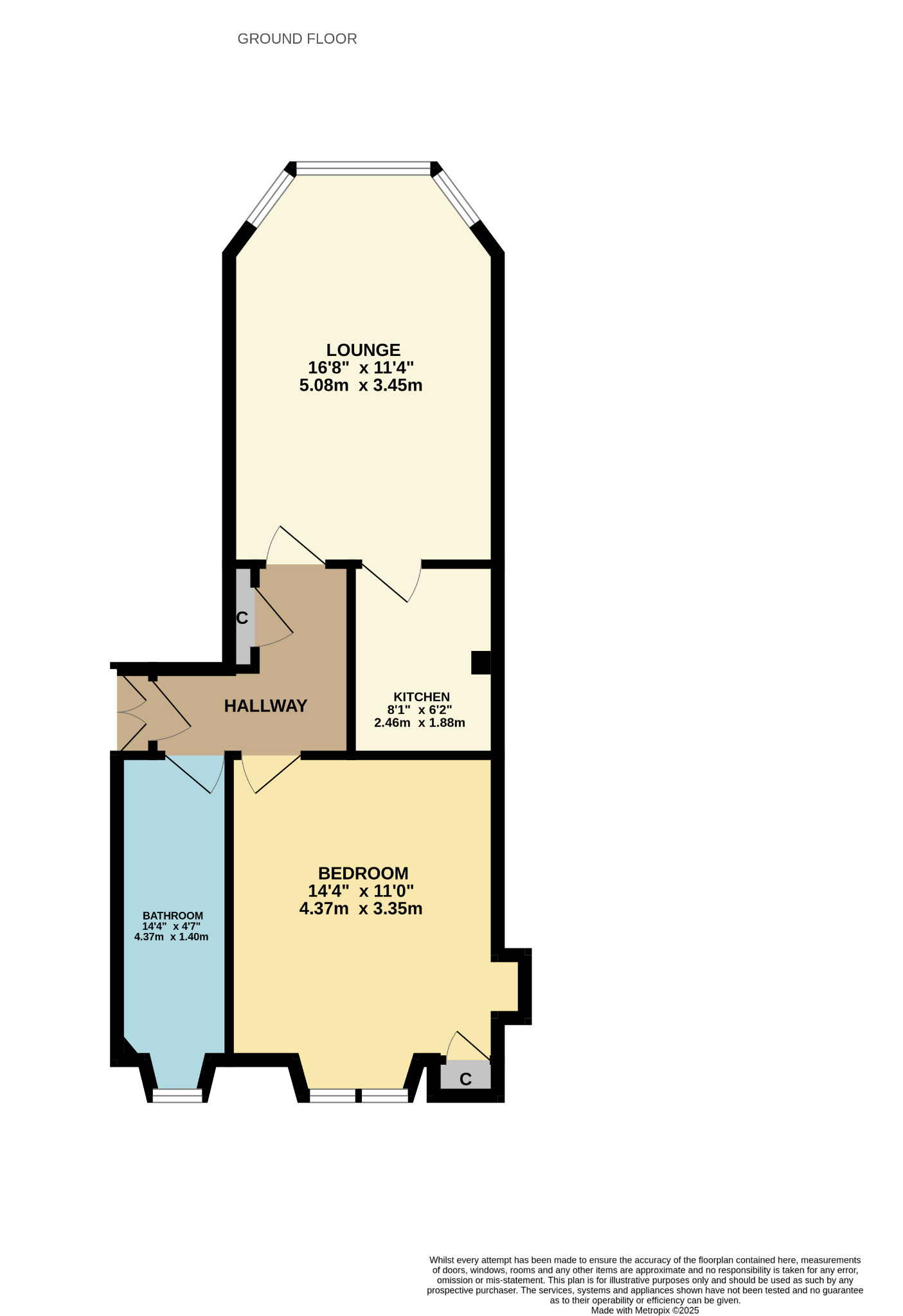 1 bed flat to rent in Barfillan Drive, Glasgow - Property Floorplan