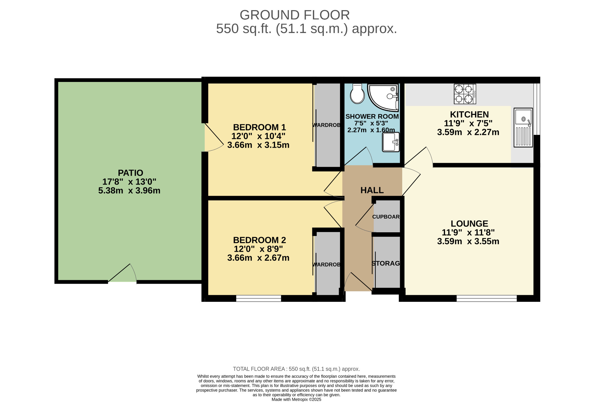 2 bed bungalow for sale in Greenlaw Crescent, Paisley - Property Floorplan