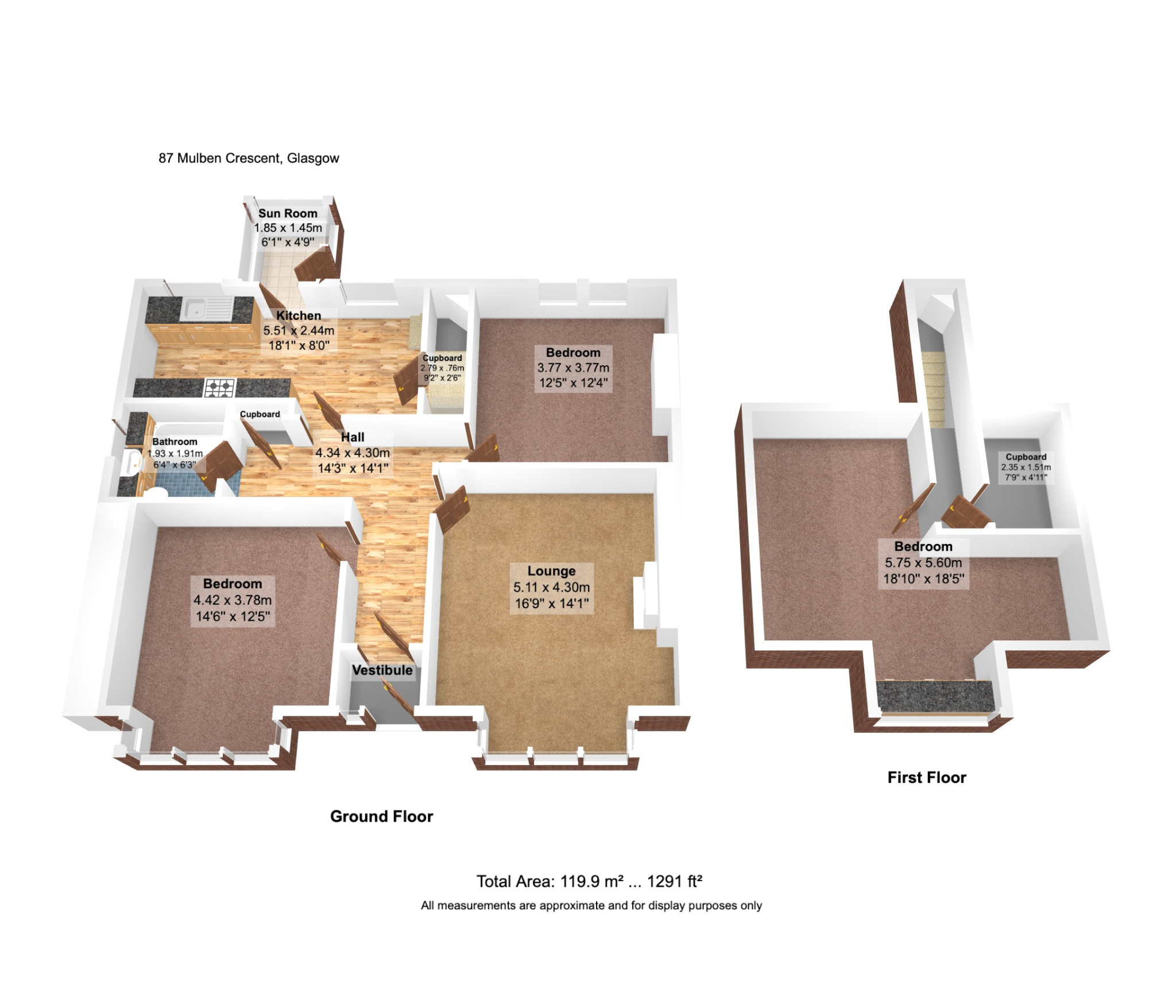 3 bed detached bungalow for sale in Mulben Crescent, Glasgow - Property Floorplan