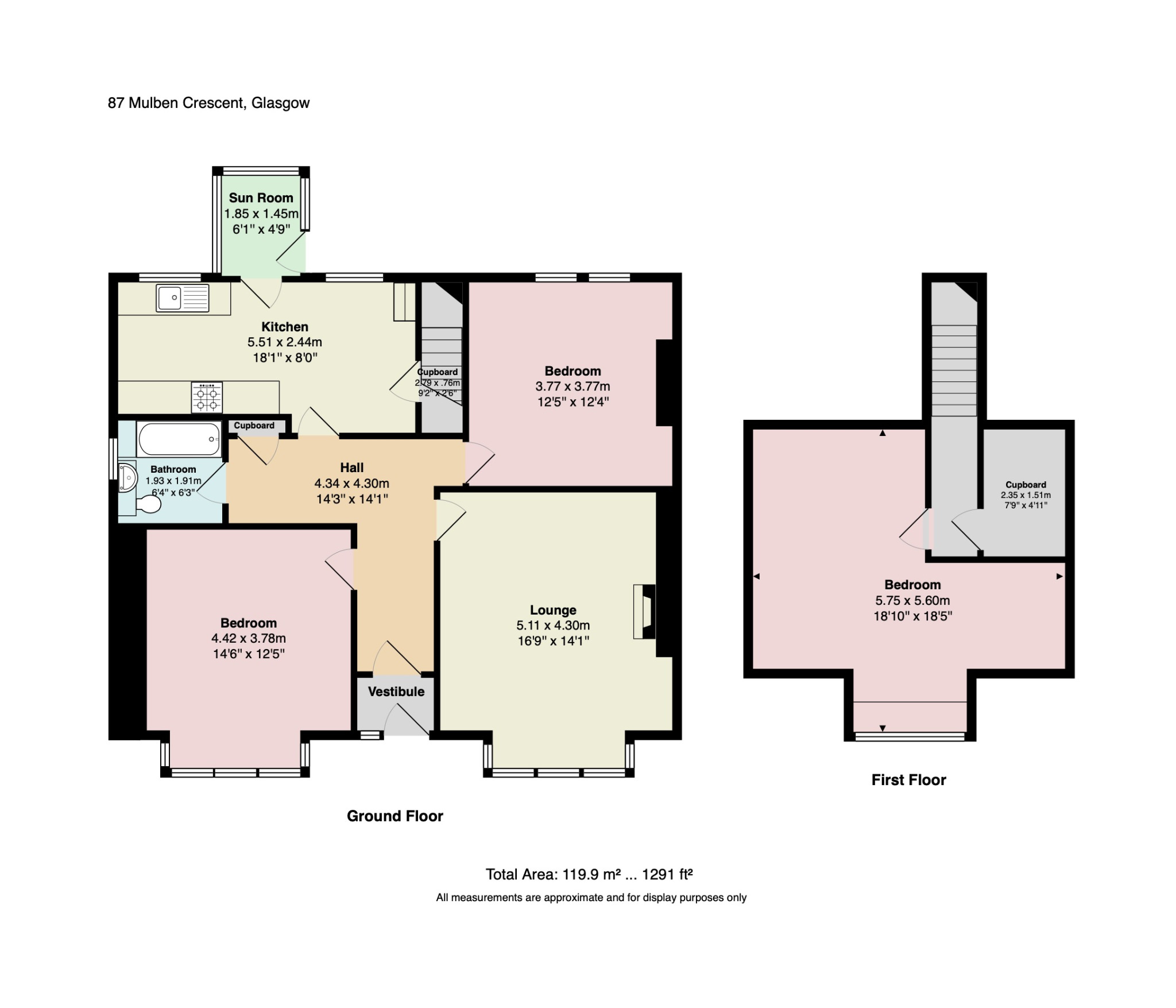 3 bed detached bungalow for sale in Mulben Crescent, Glasgow - Property Floorplan