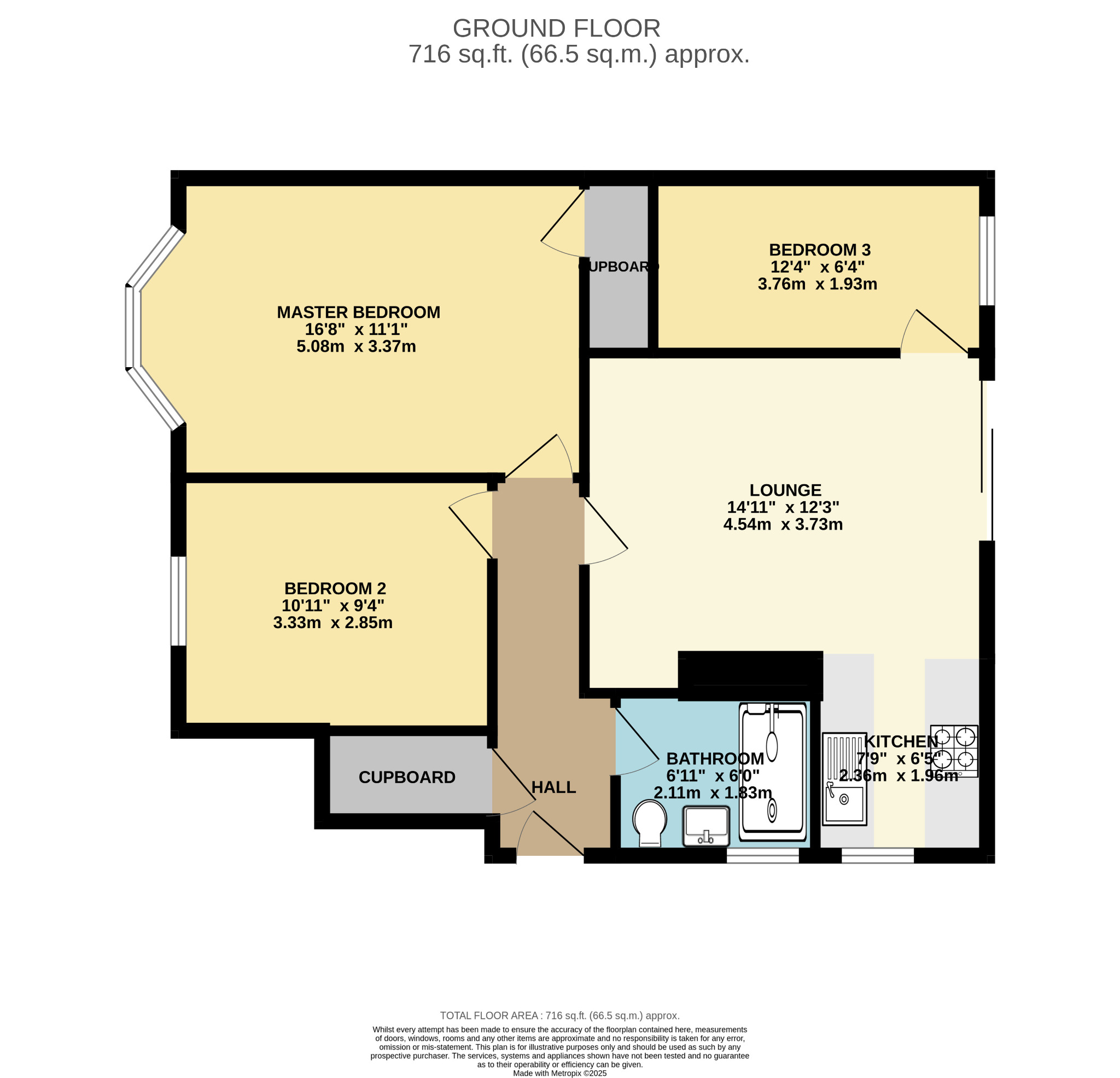 3 bed flat for sale in Bencroft Drive, Glasgow - Property Floorplan
