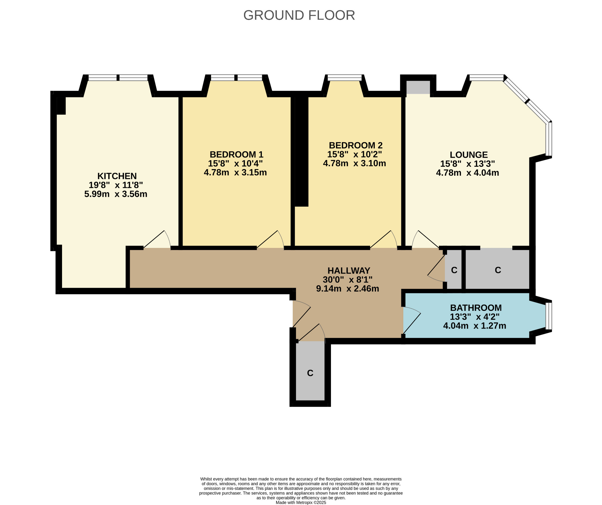 2 bed flat to rent in Cartvale Road, Glasgow - Property Floorplan