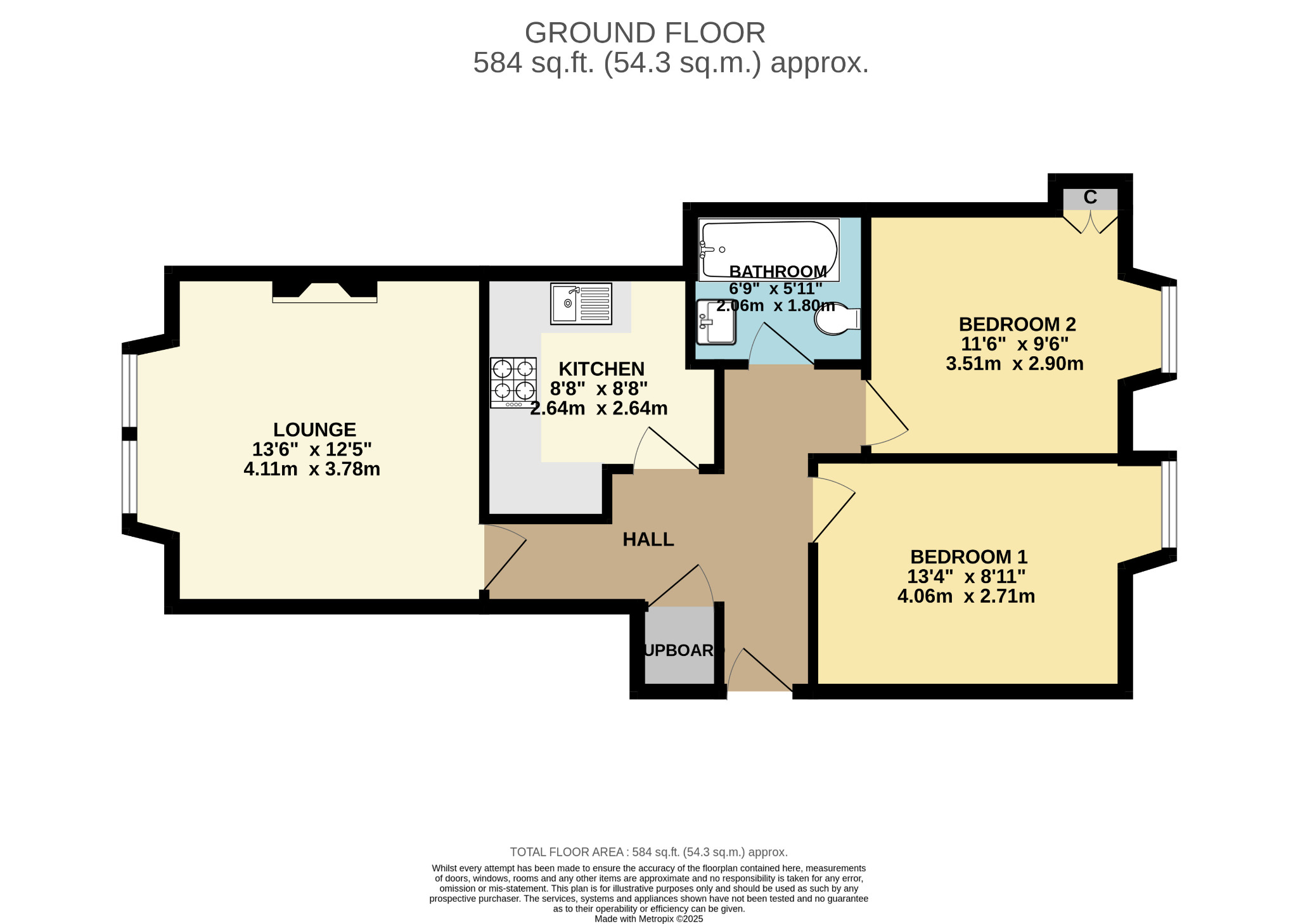 2 bed flat for sale in Byres Road, Glasgow - Property Floorplan