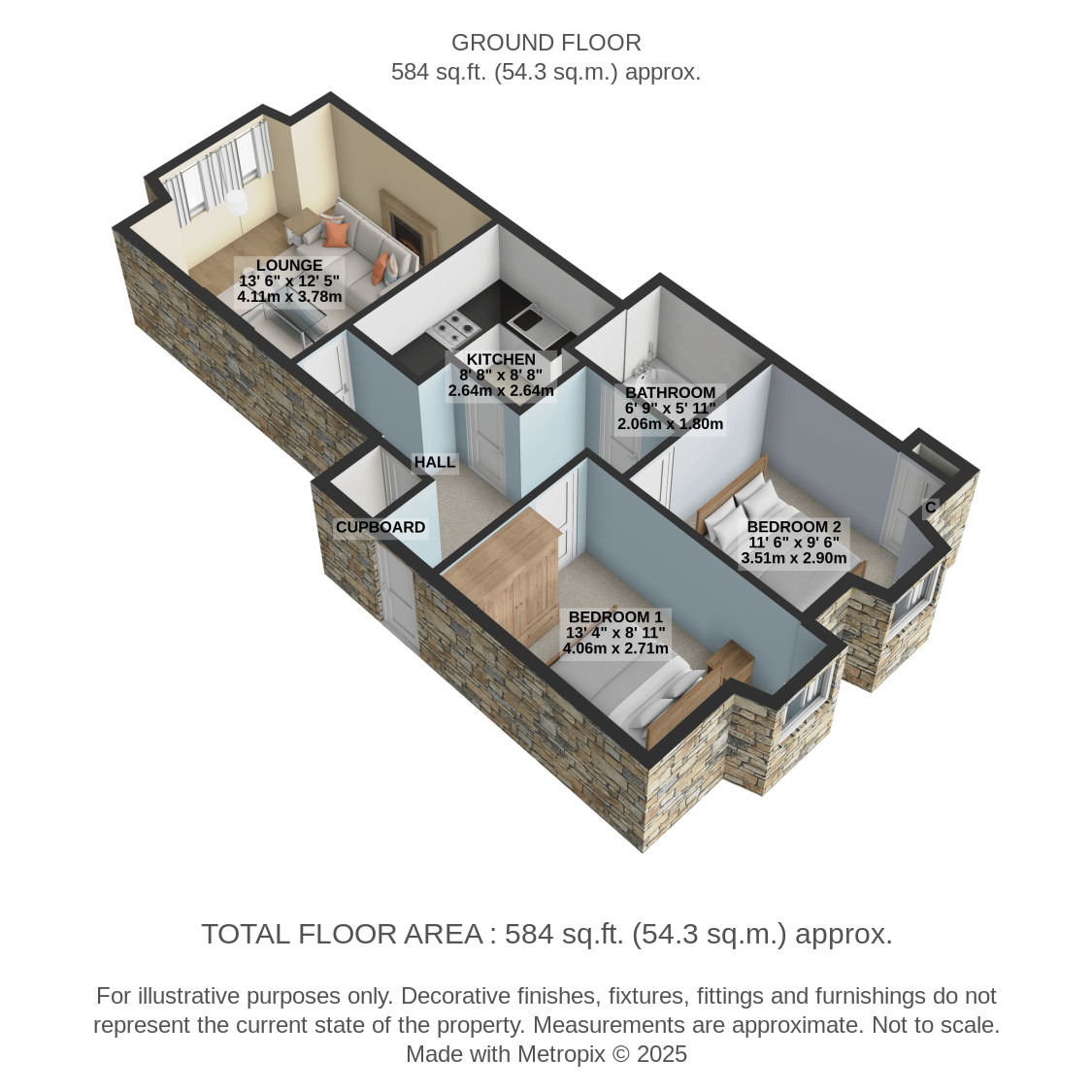 2 bed flat for sale in Byres Road, Glasgow - Property Floorplan