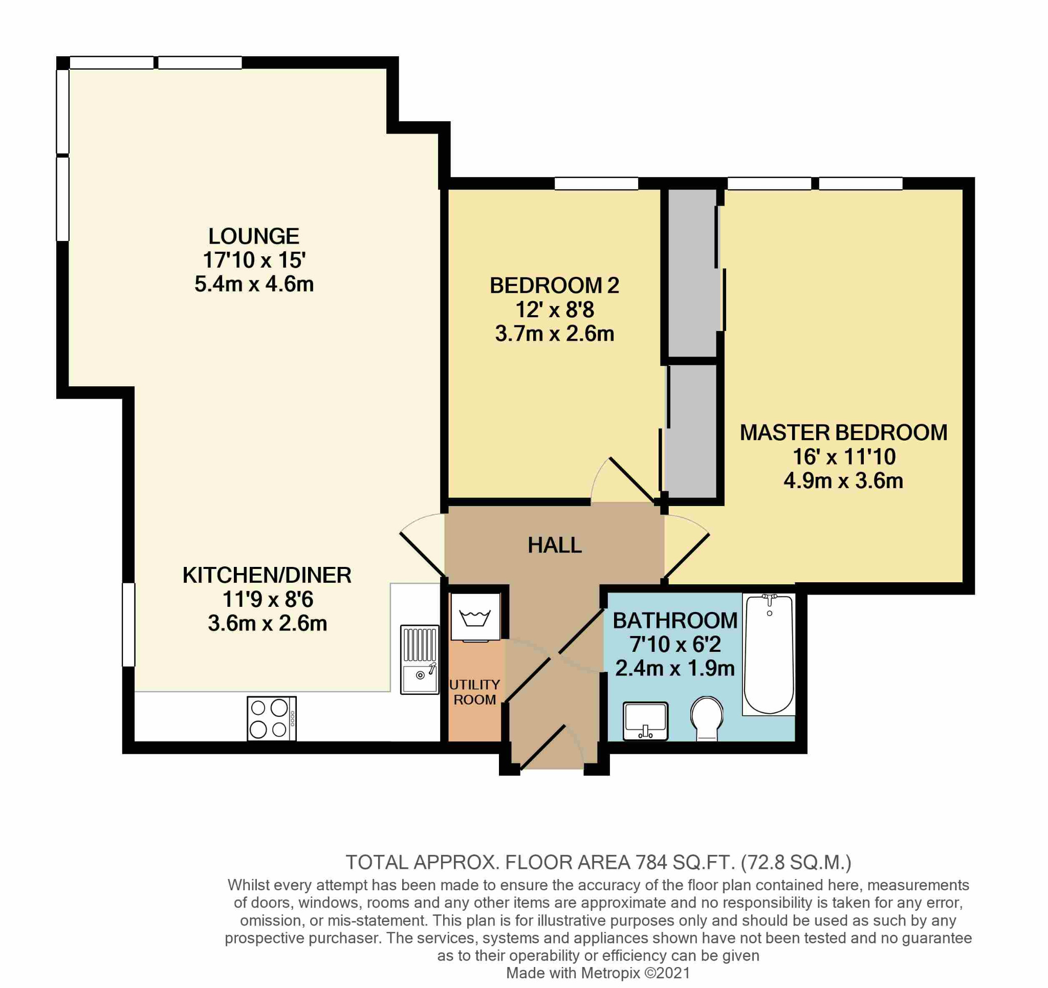 2 bed flat to rent in Inverlair Drive, Glasgow - Property Floorplan