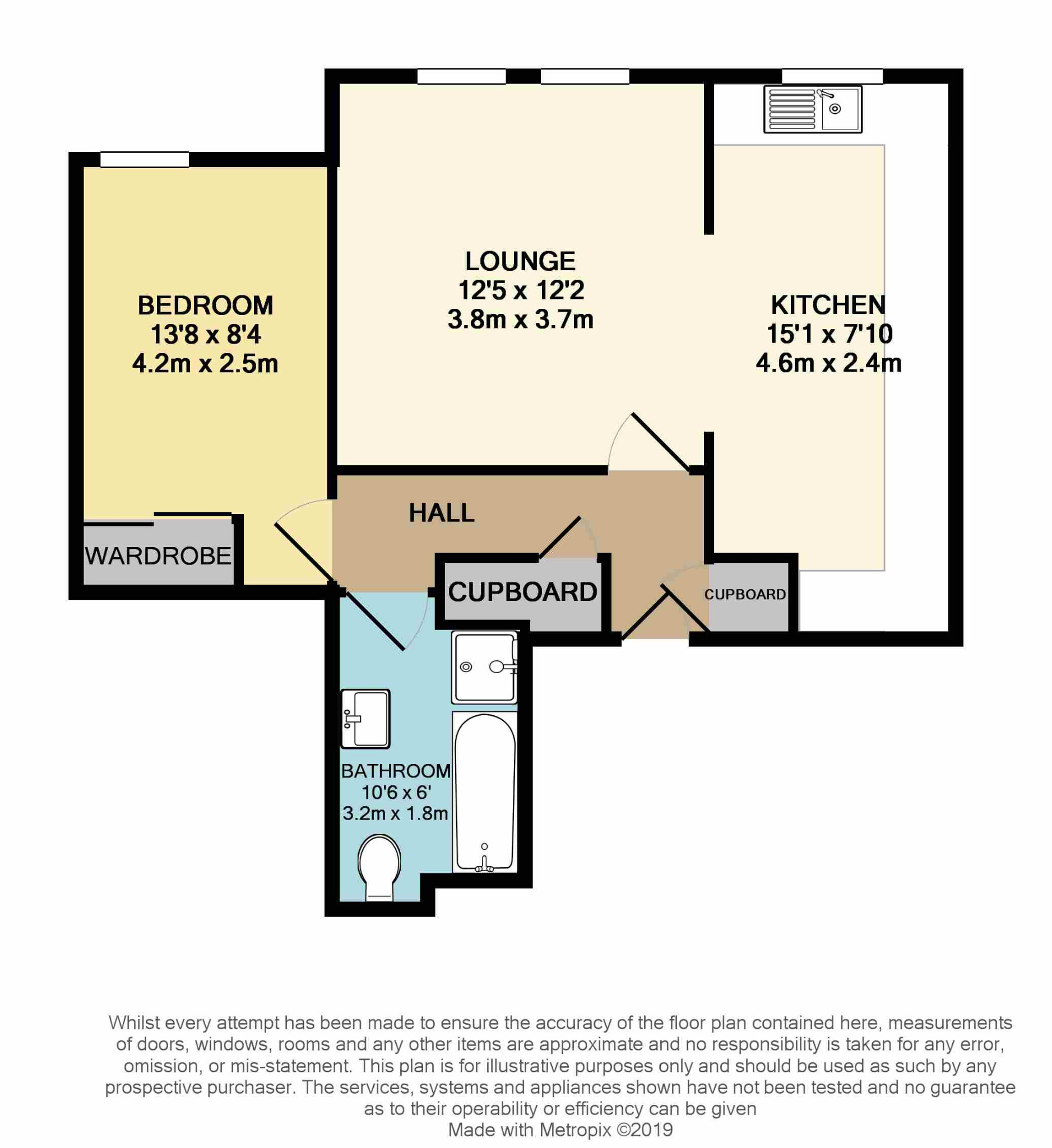 1 bed flat to rent in Pleasance Way, Glasgow - Property Floorplan