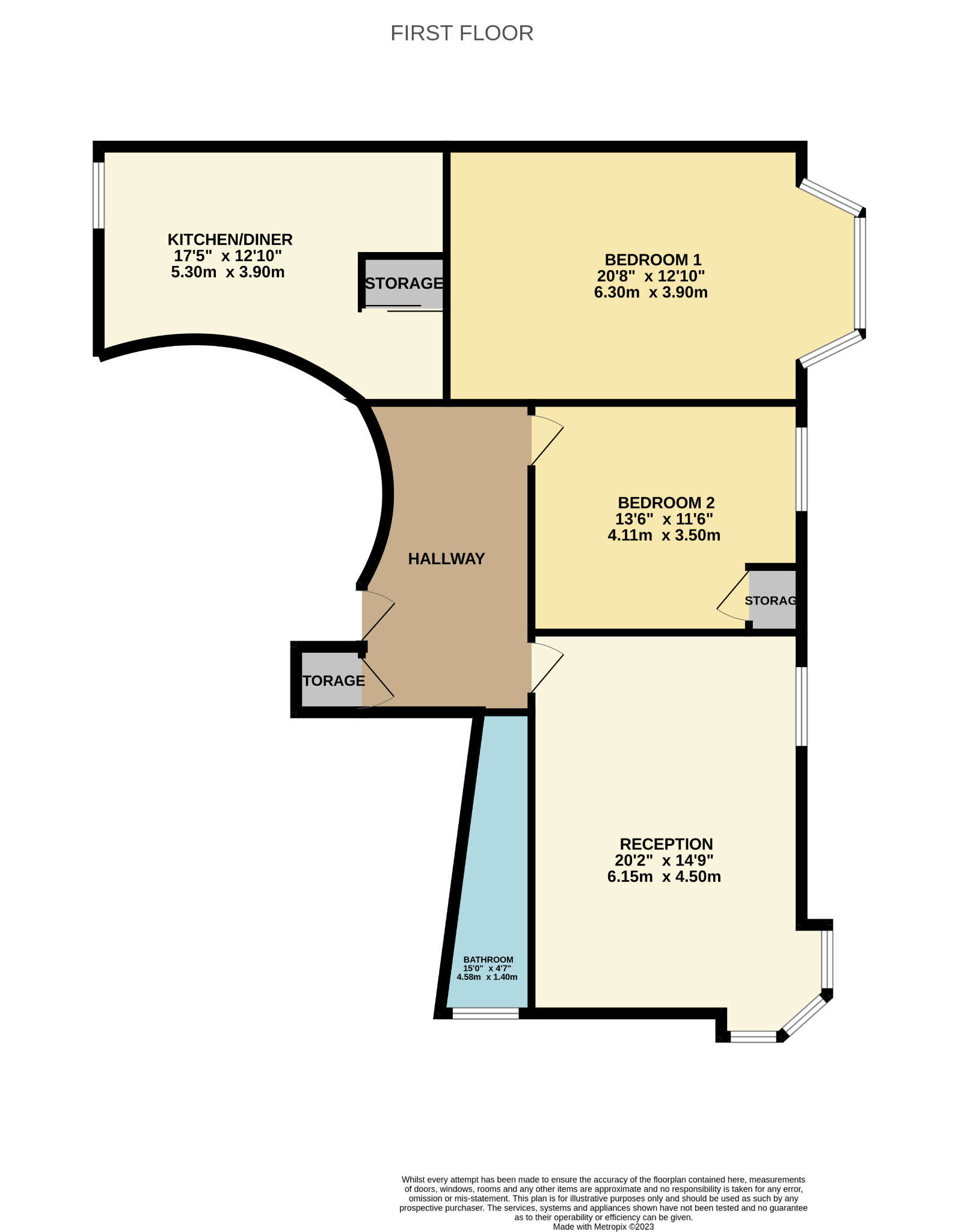 2 bed flat for sale in Nithsdale Drive, Glasgow - Property floorplan