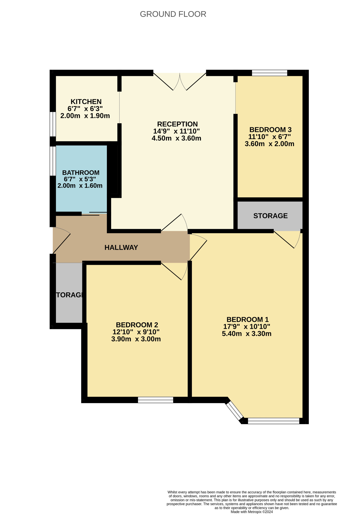 3 bed flat for sale in Muirdrum Avenue, Glasgow - Property floorplan