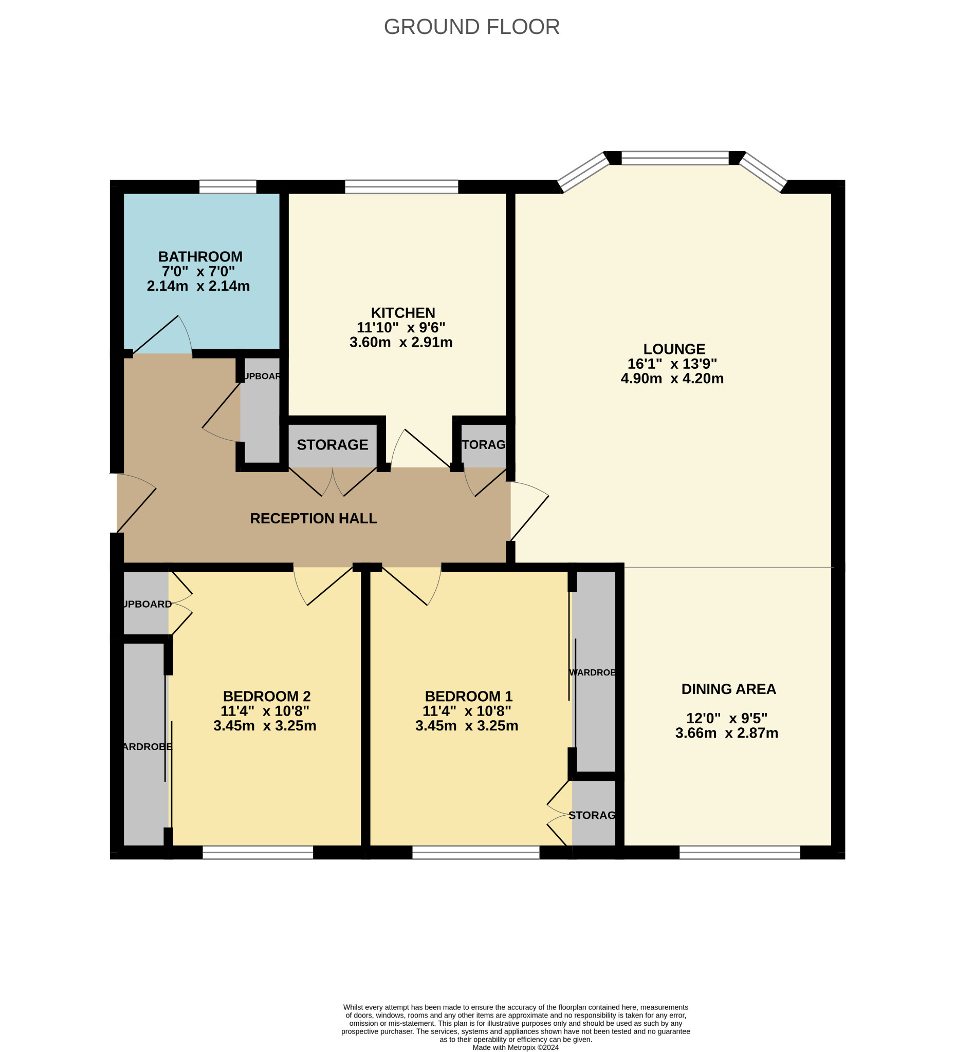 2 bed flat for sale in Carmunnock Road, Glasgow - Property Floorplan