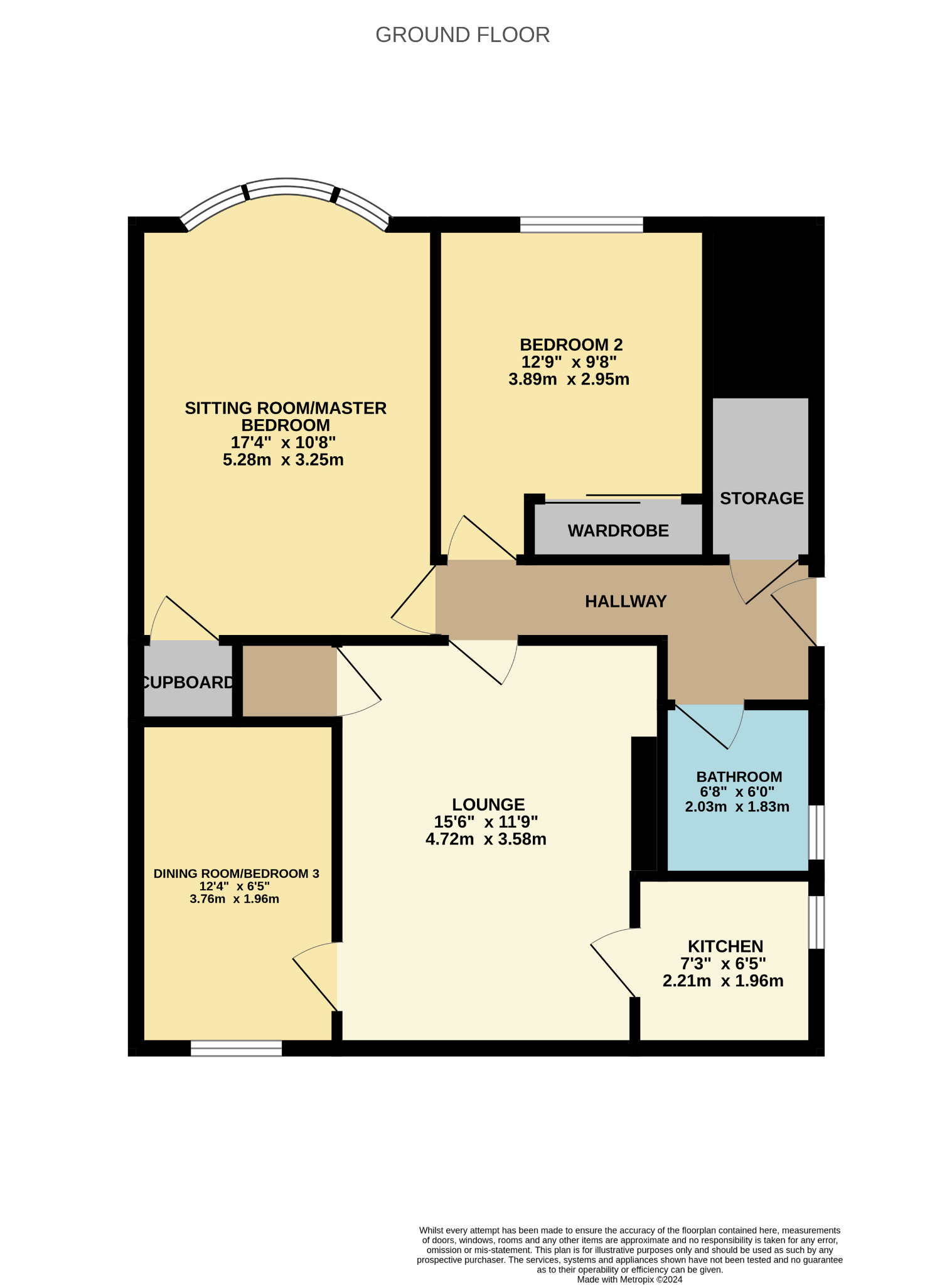 3 bed flat for sale in Arbroath Avenue, Glasgow - Property floorplan