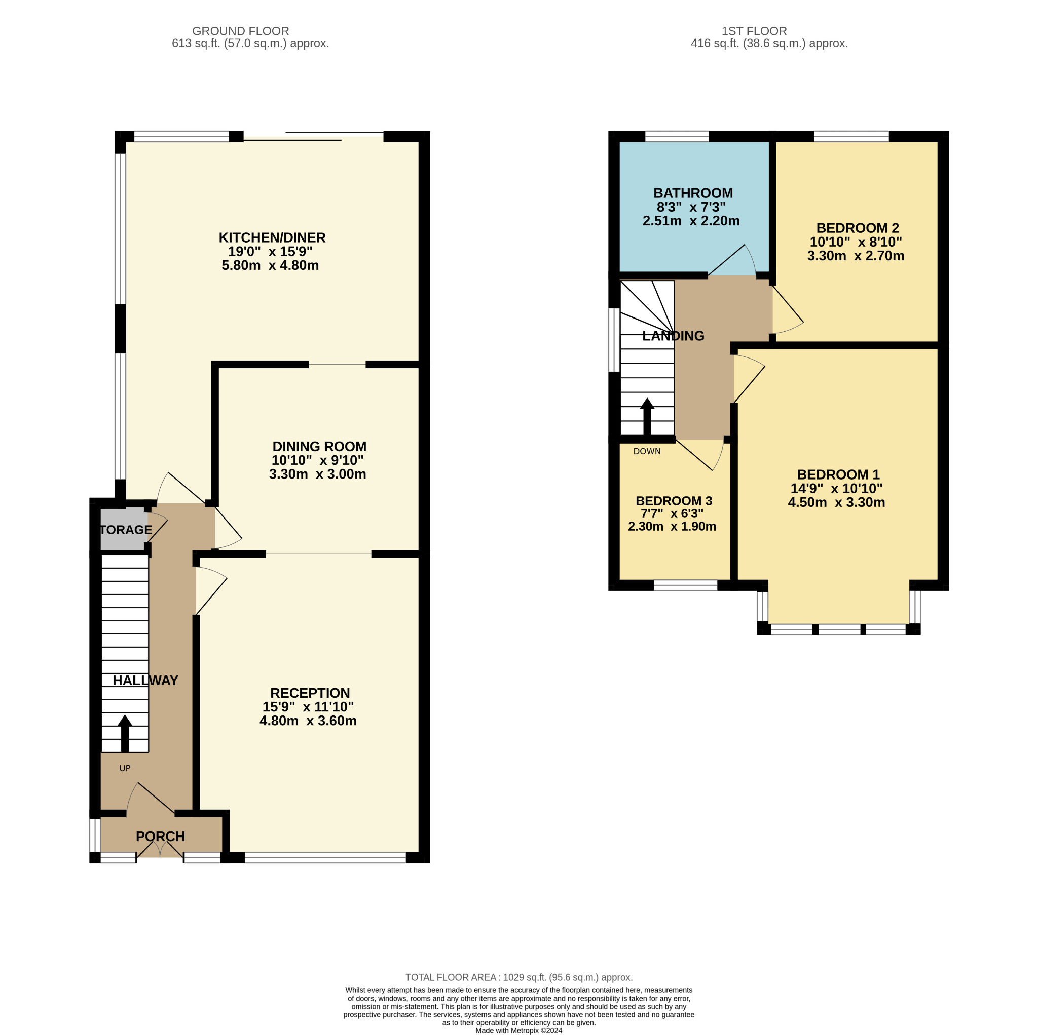 3 bed semi-detached house for sale in Barrhead Road, Glasgow - Property Floorplan