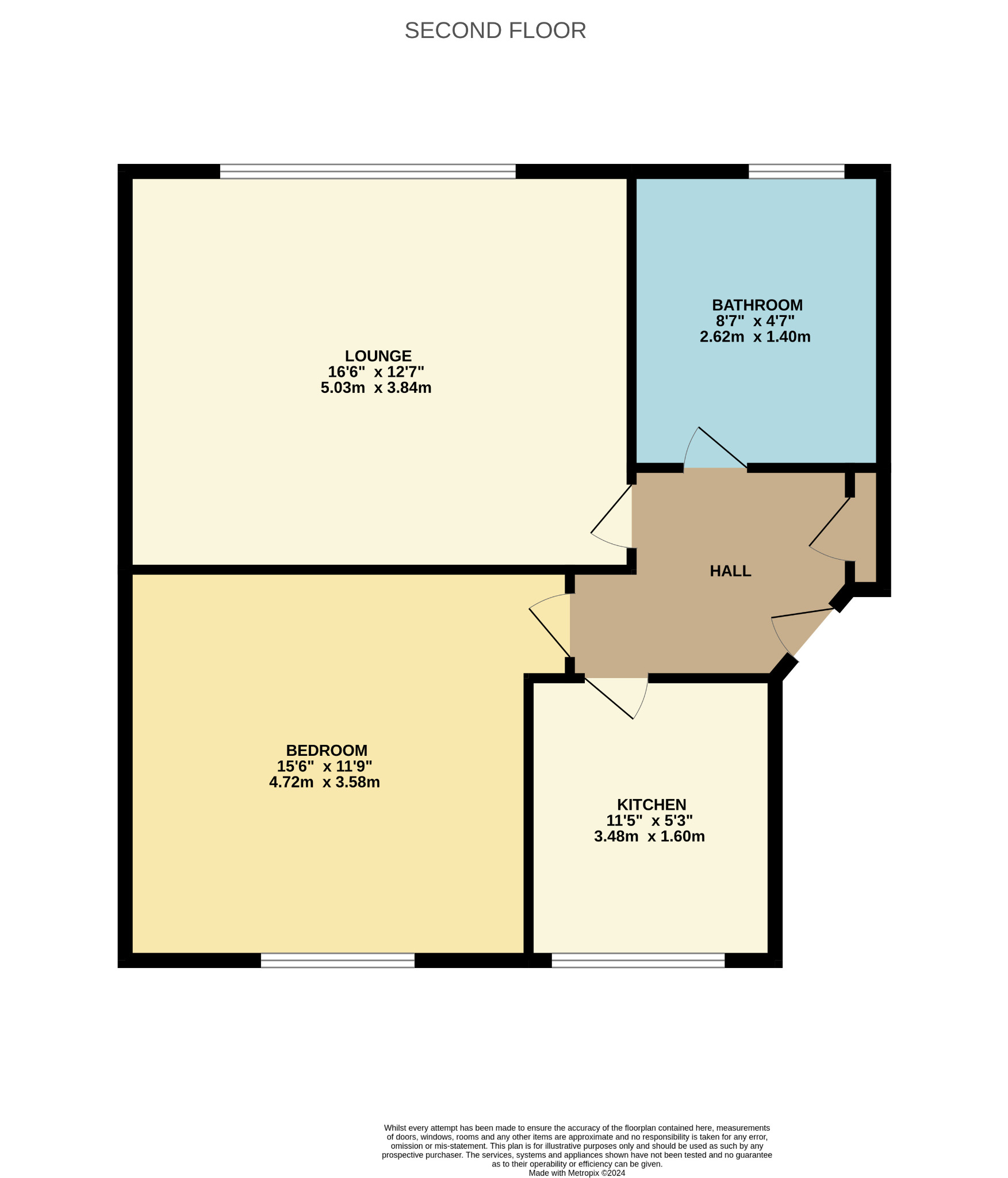 1 bed flat for sale, Glasgow - Property floorplan