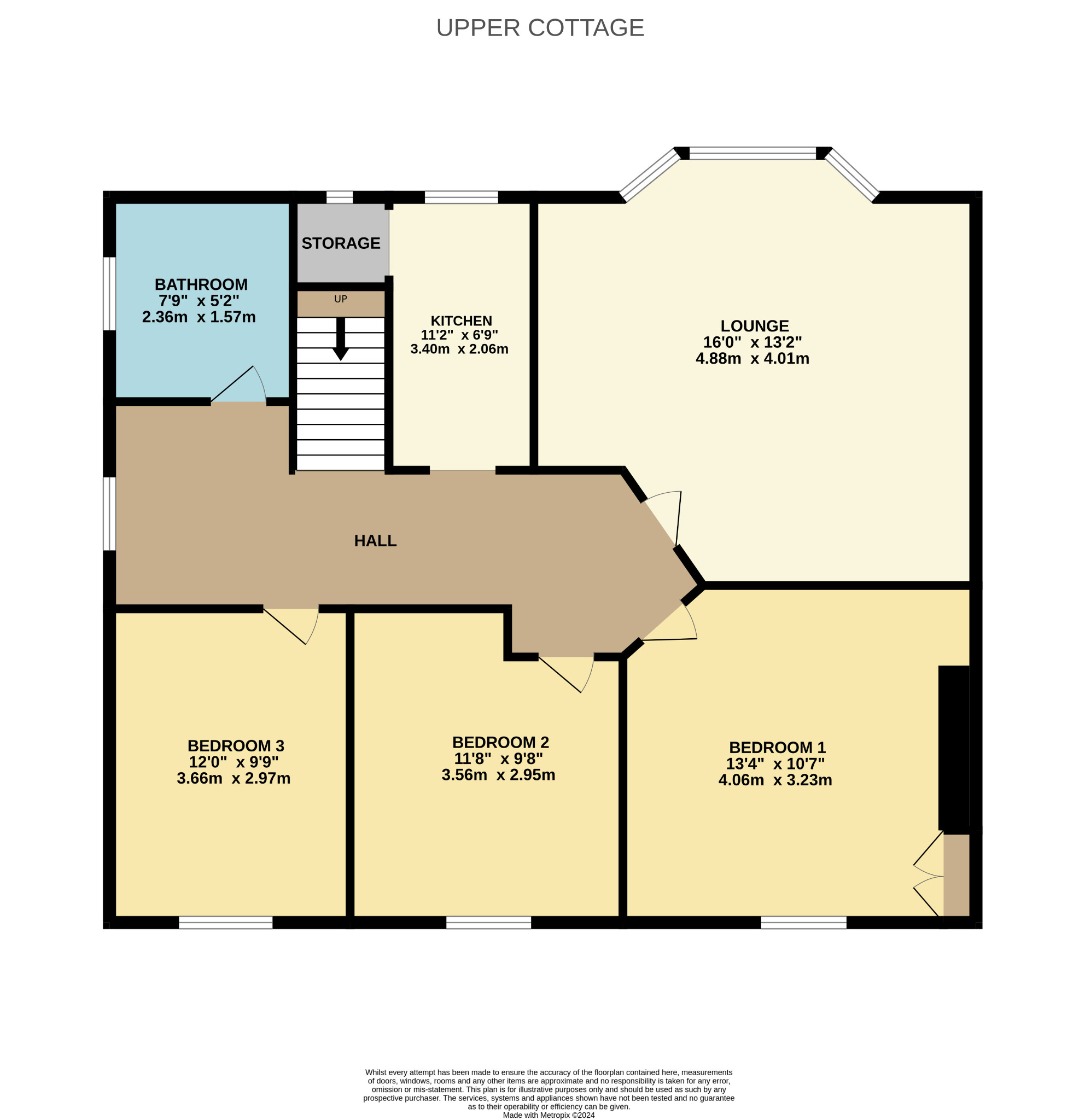 3 bed flat for sale in Moness Drive, Glasgow - Property floorplan