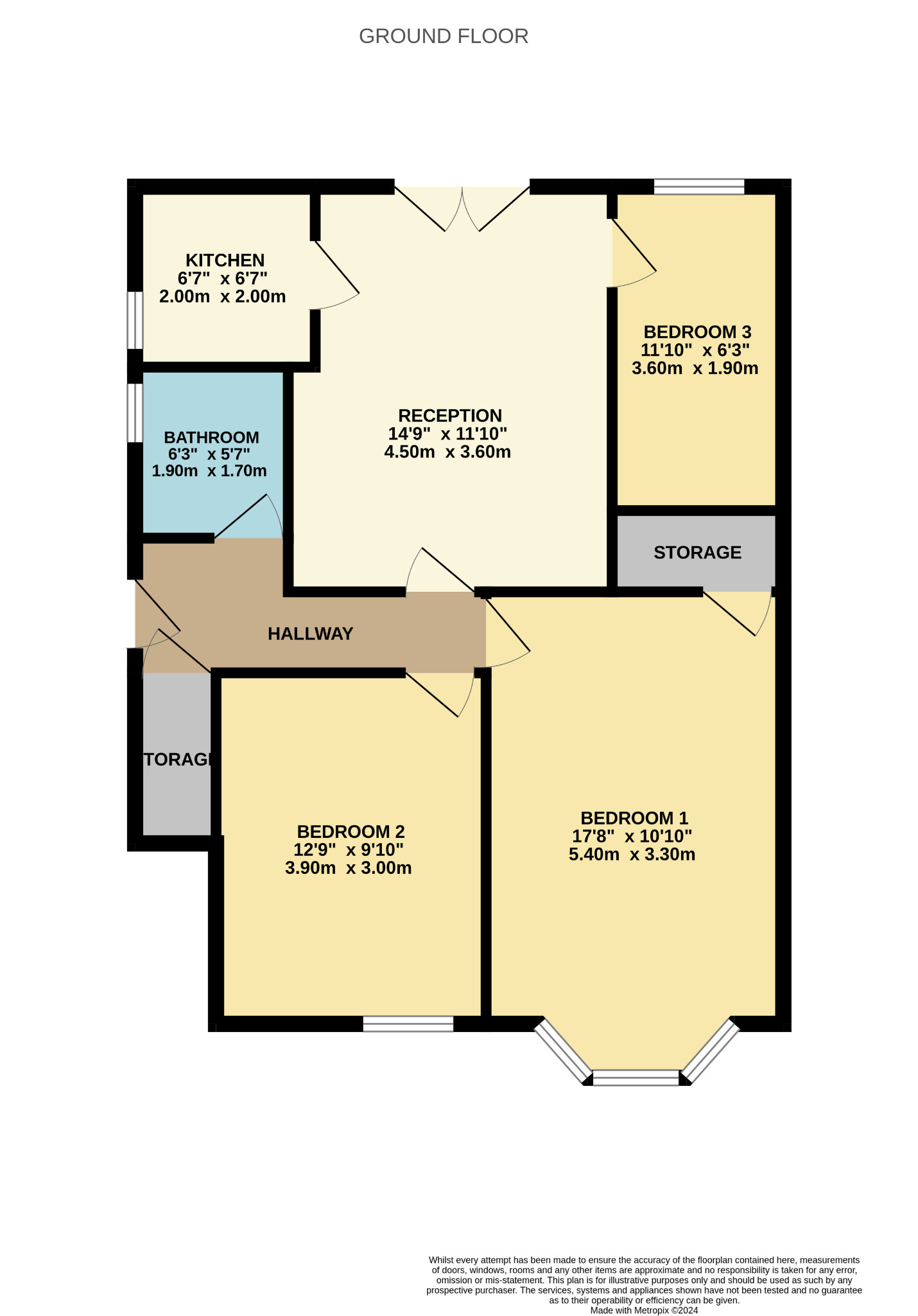 3 bed flat for sale in Muirdrum Avenue, Glasgow - Property floorplan