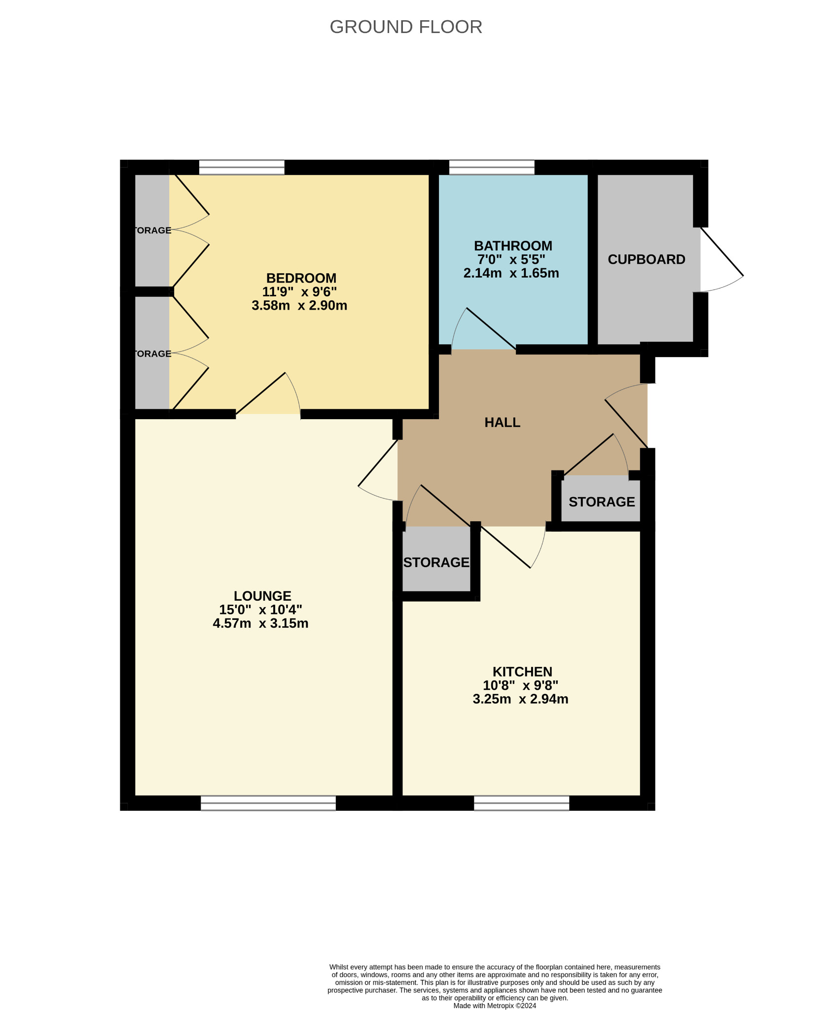 1 bed flat for sale in Corkerhill Road, Glasgow - Property Floorplan