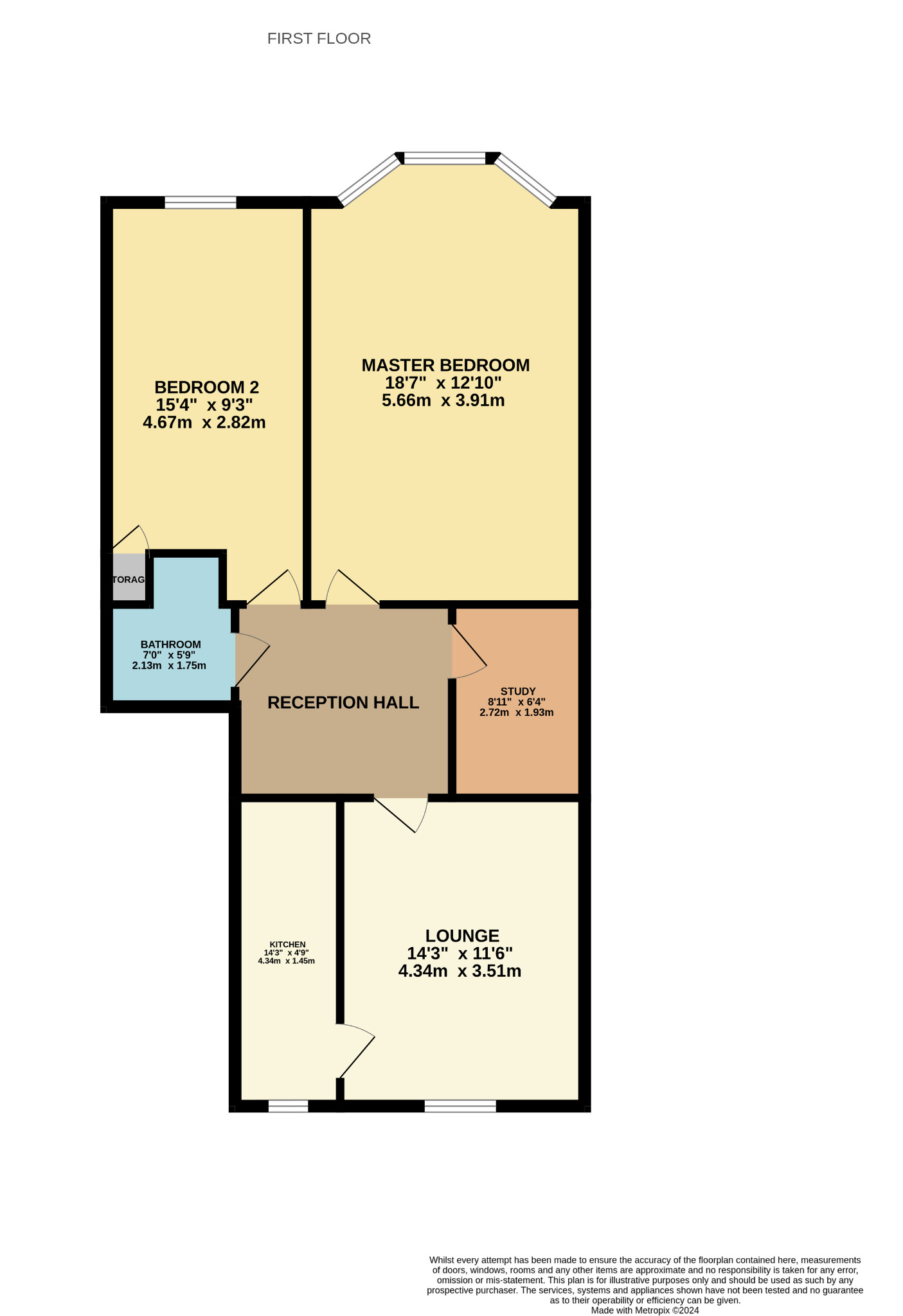 2 bed flat for sale in Langlands Road - Property Floorplan