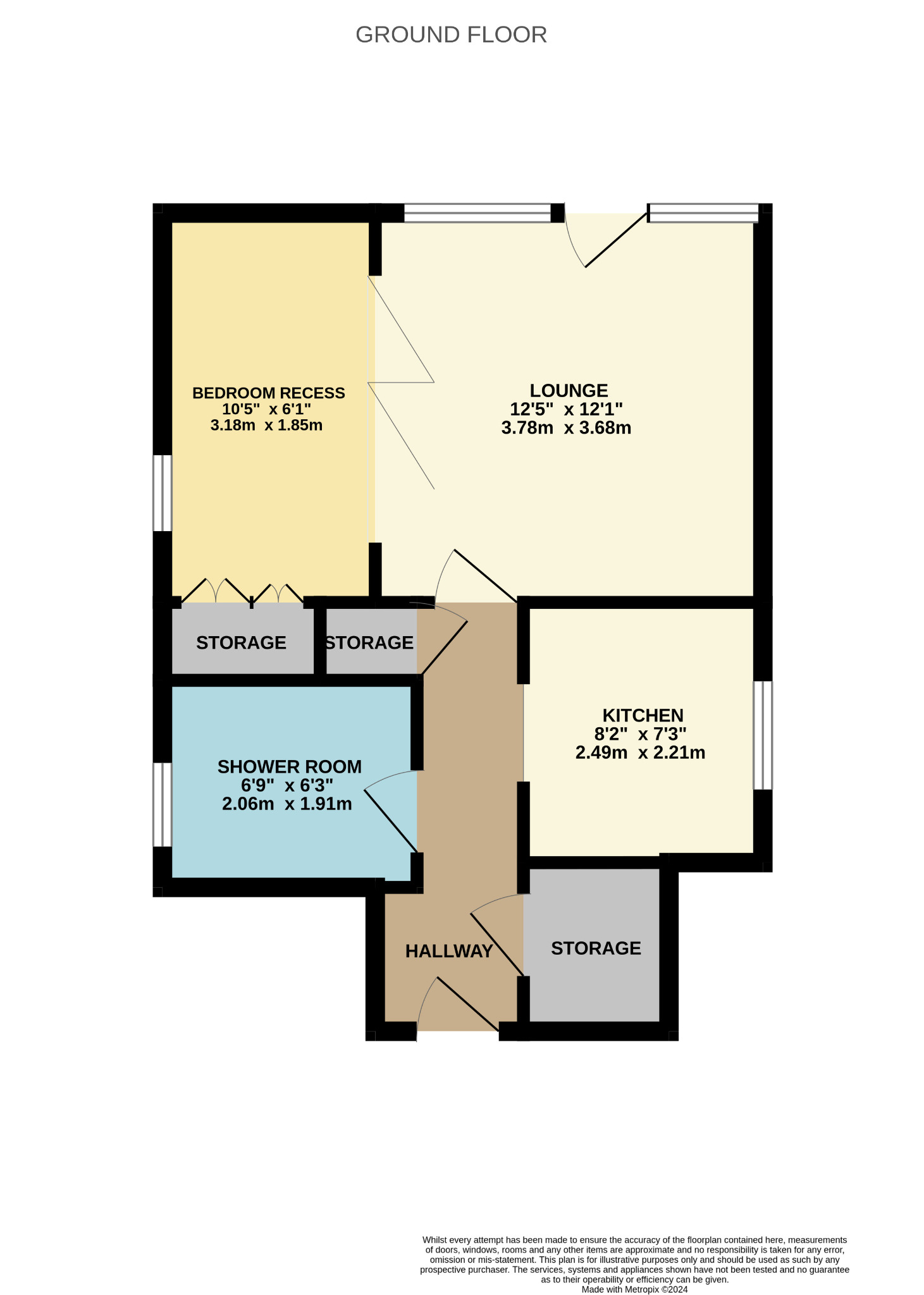 1 bed flat for sale in Paisley Road West - Property Floorplan