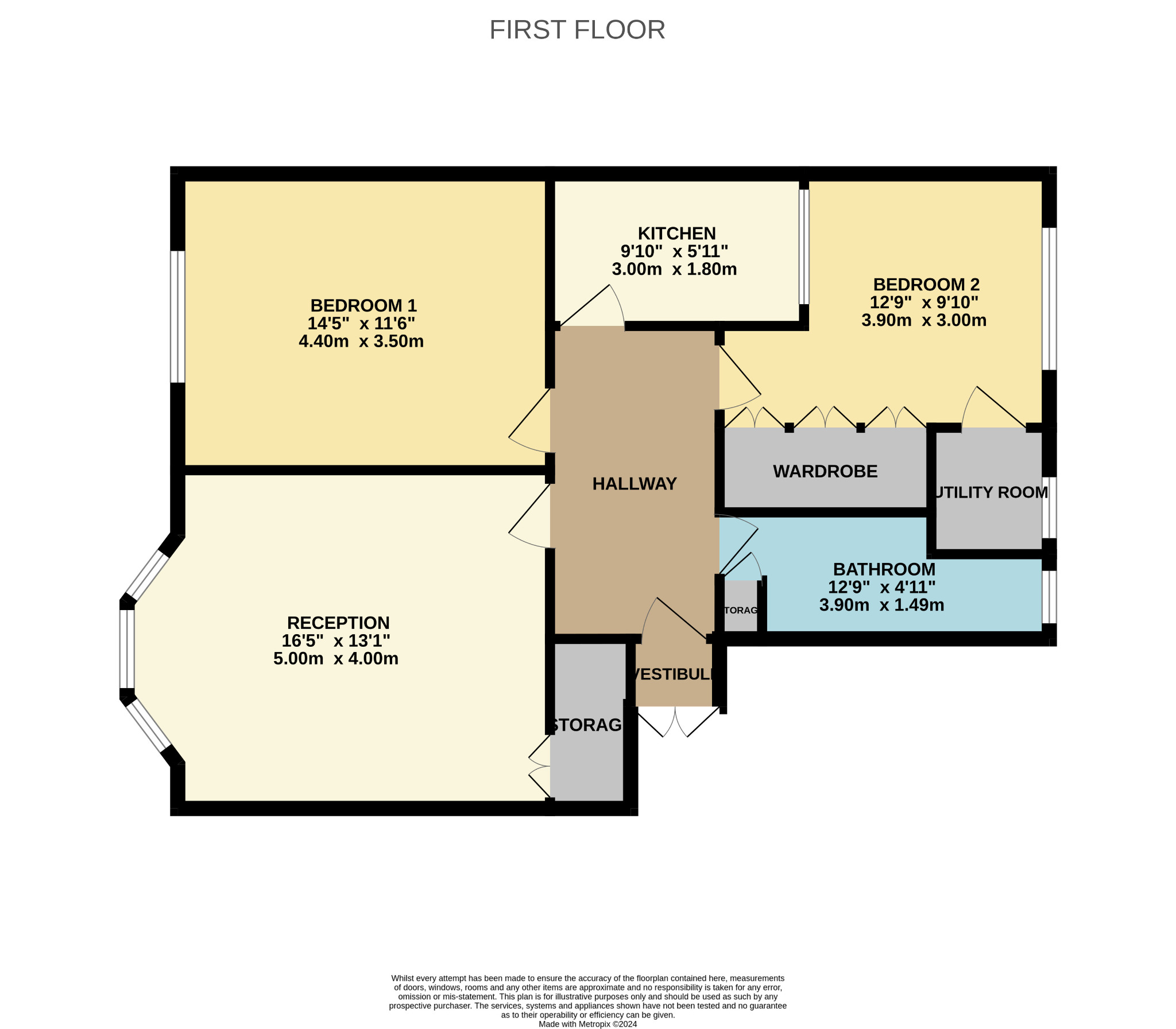 2 bed flat for sale in Paisley Road West - Property Floorplan