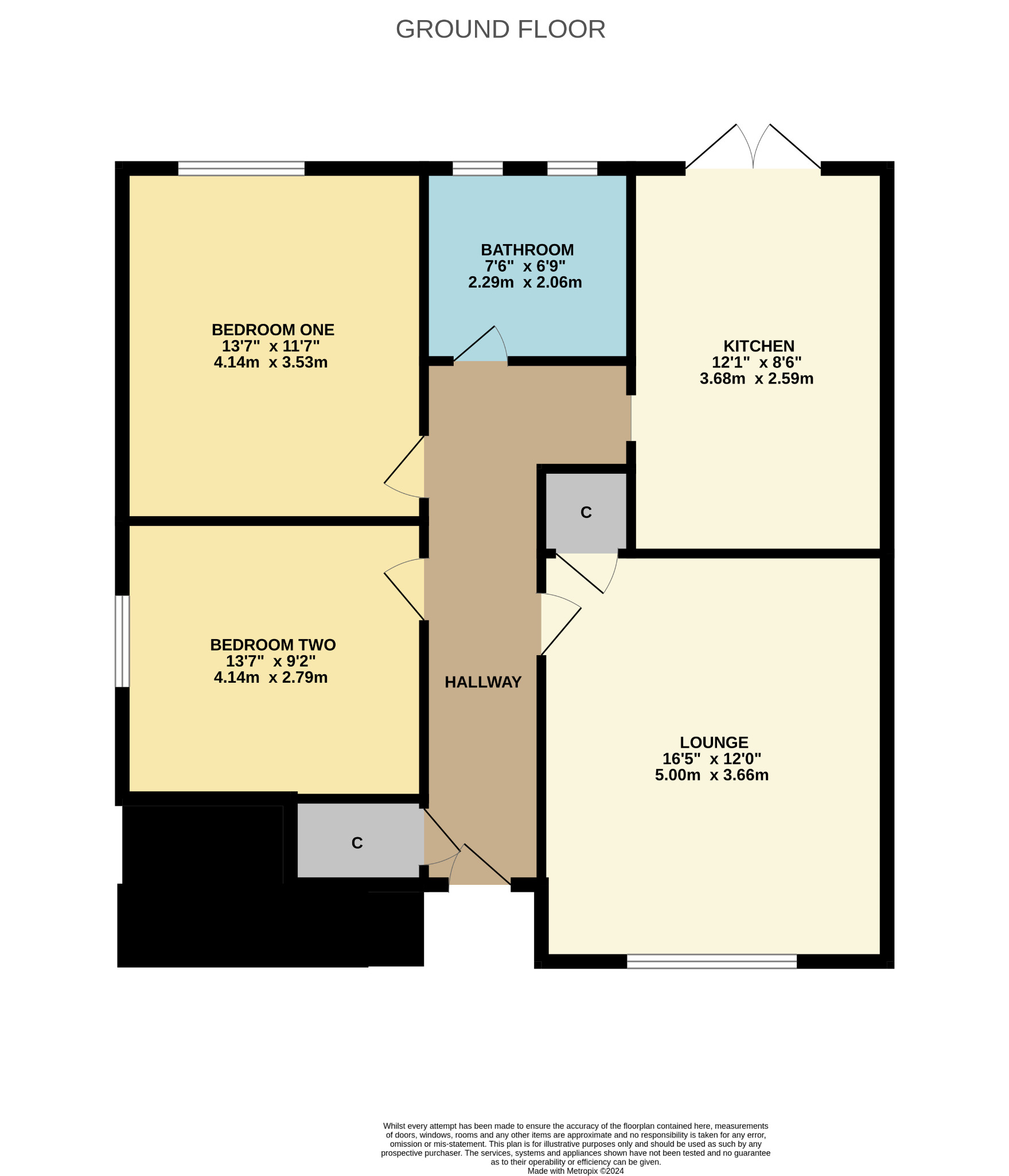 2 bed flat for sale in Linburn Road, Glasgow - Property Floorplan