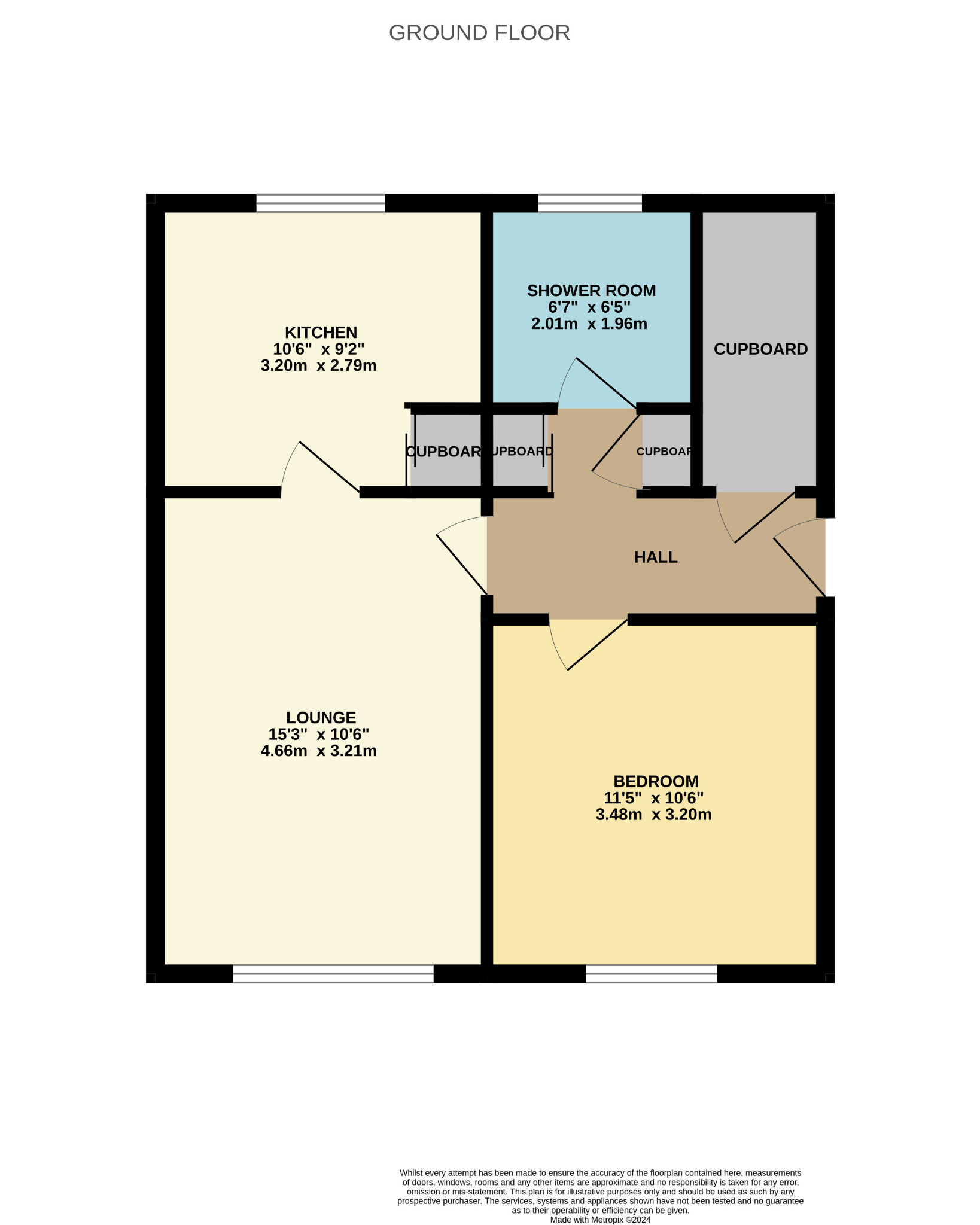 1 bed flat for sale in Maclean Square, Glasgow - Property Floorplan