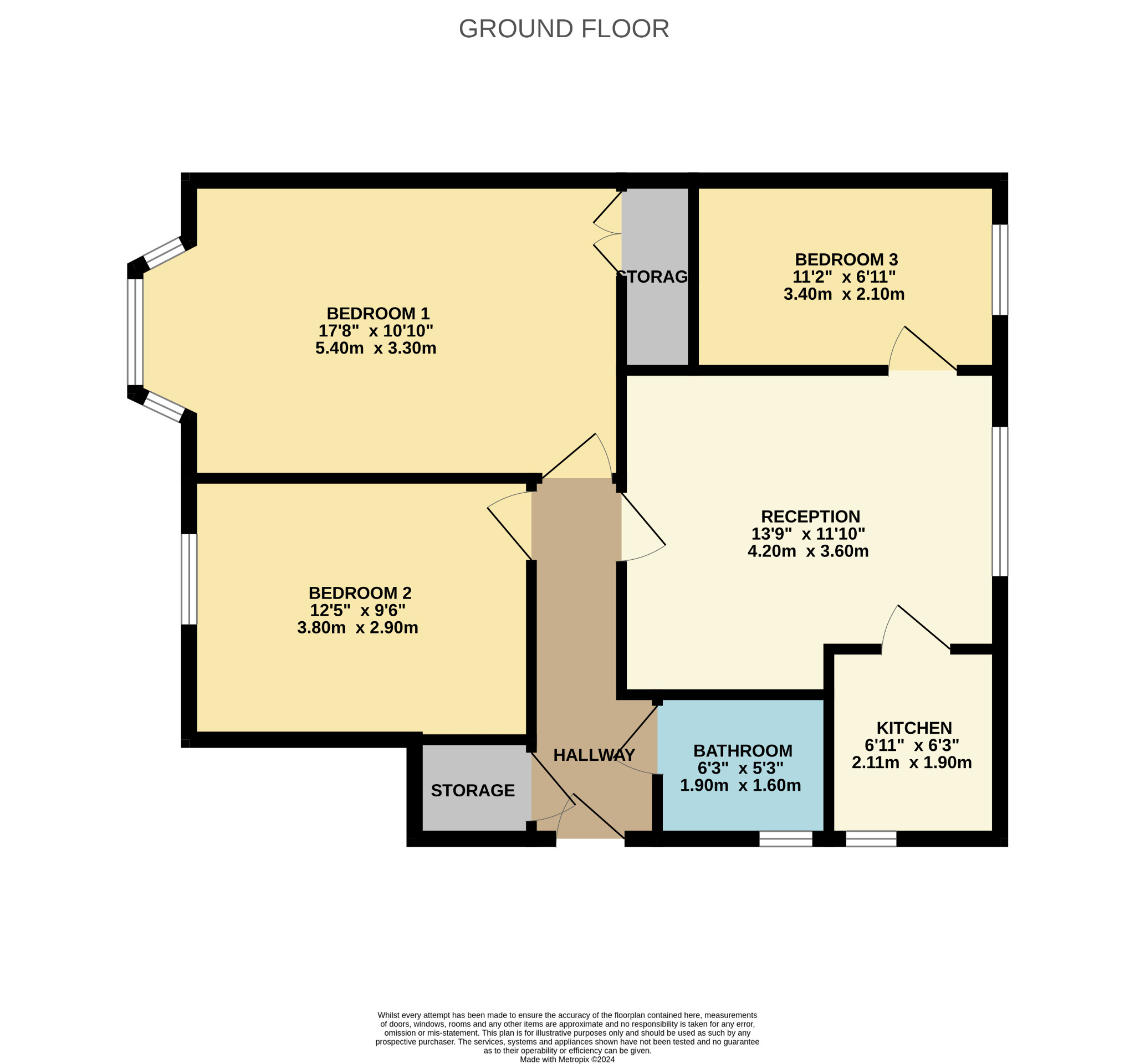 3 bed flat for sale in Dundee Drive, Glasgow - Property Floorplan