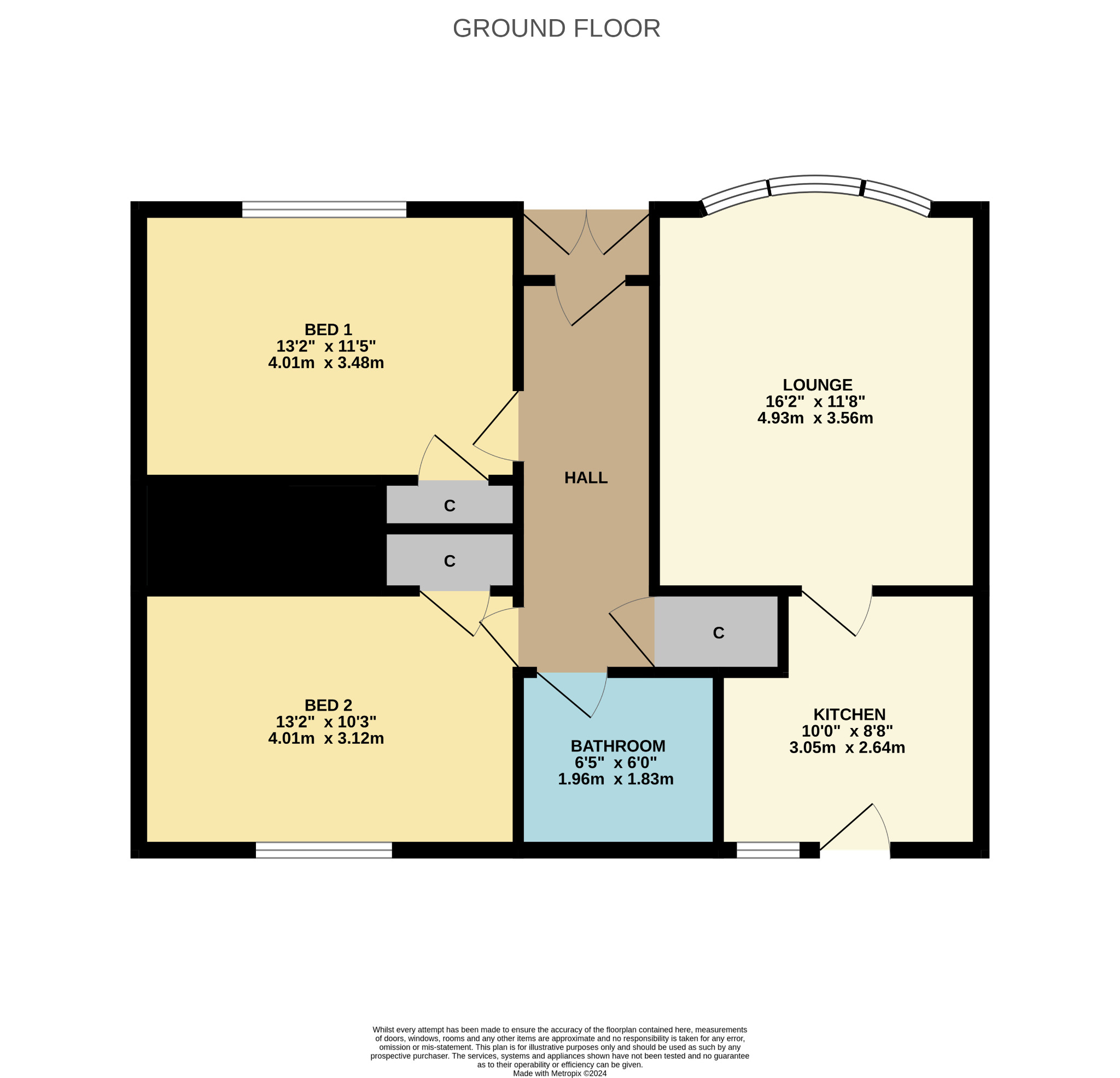 2 bed flat for sale in Kirkton Avenue, Glasgow - Property Floorplan