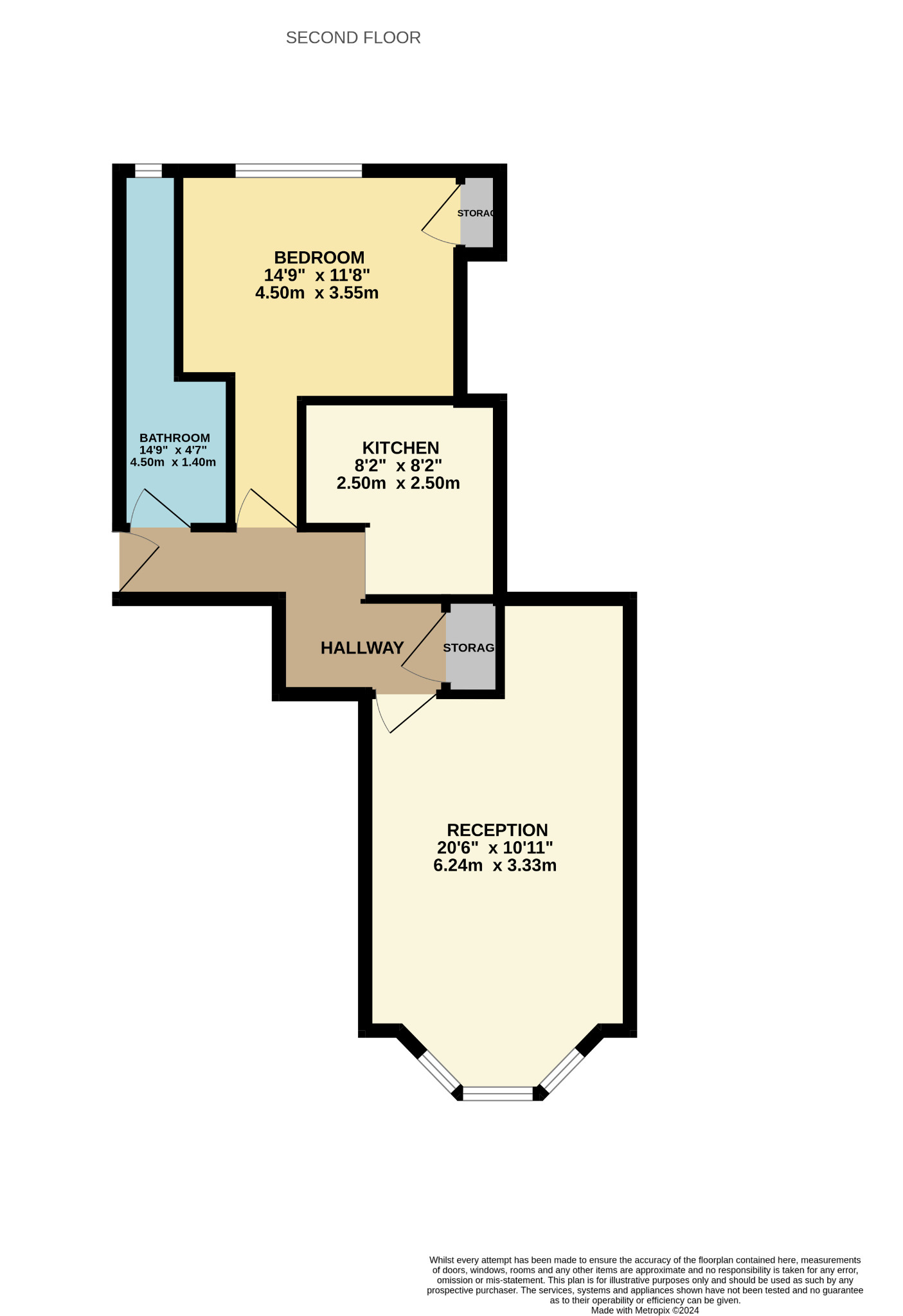 1 bed flat for sale in Barlogan Avenue - Property Floorplan