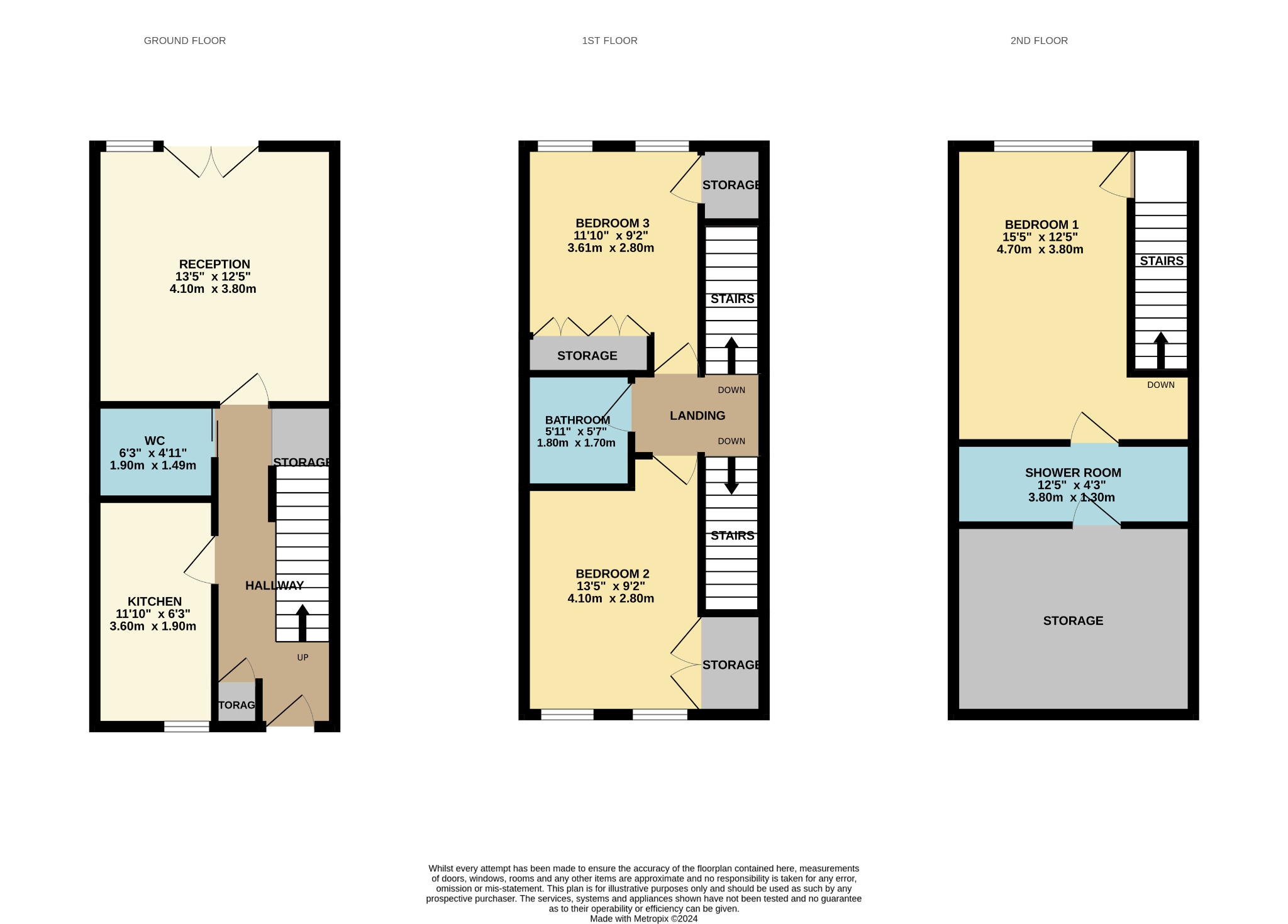 3 bed end of terrace house for sale in Whitelaw Street, Glasgow - Property Floorplan