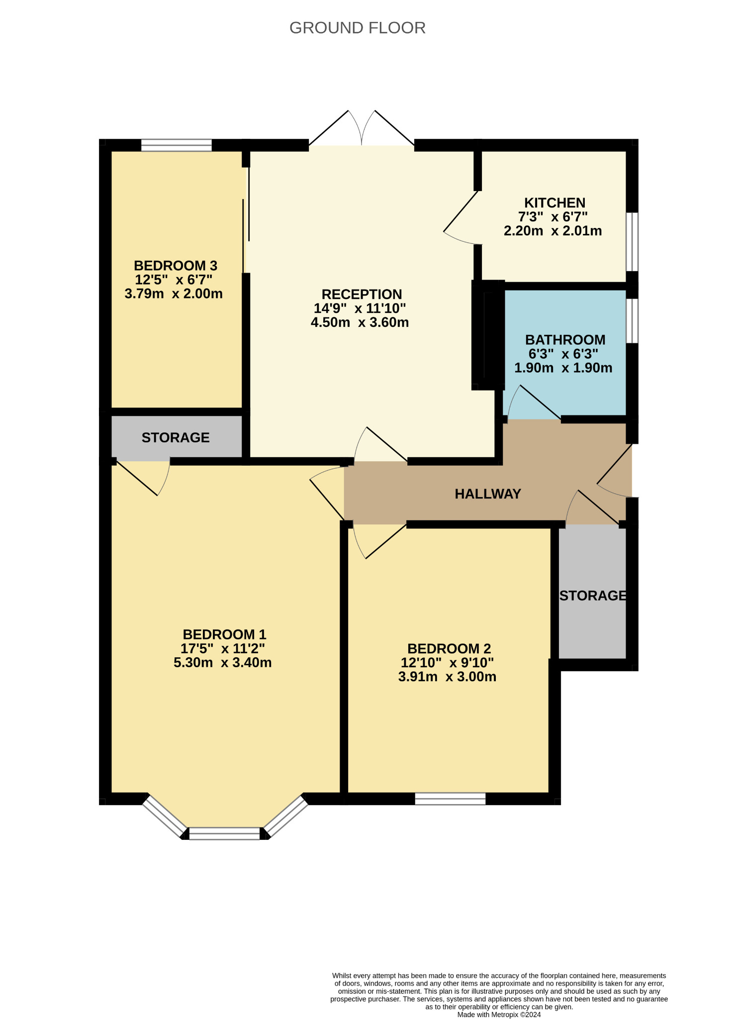 3 bed flat for sale in Arbroath Avenue, Glasgow - Property Floorplan