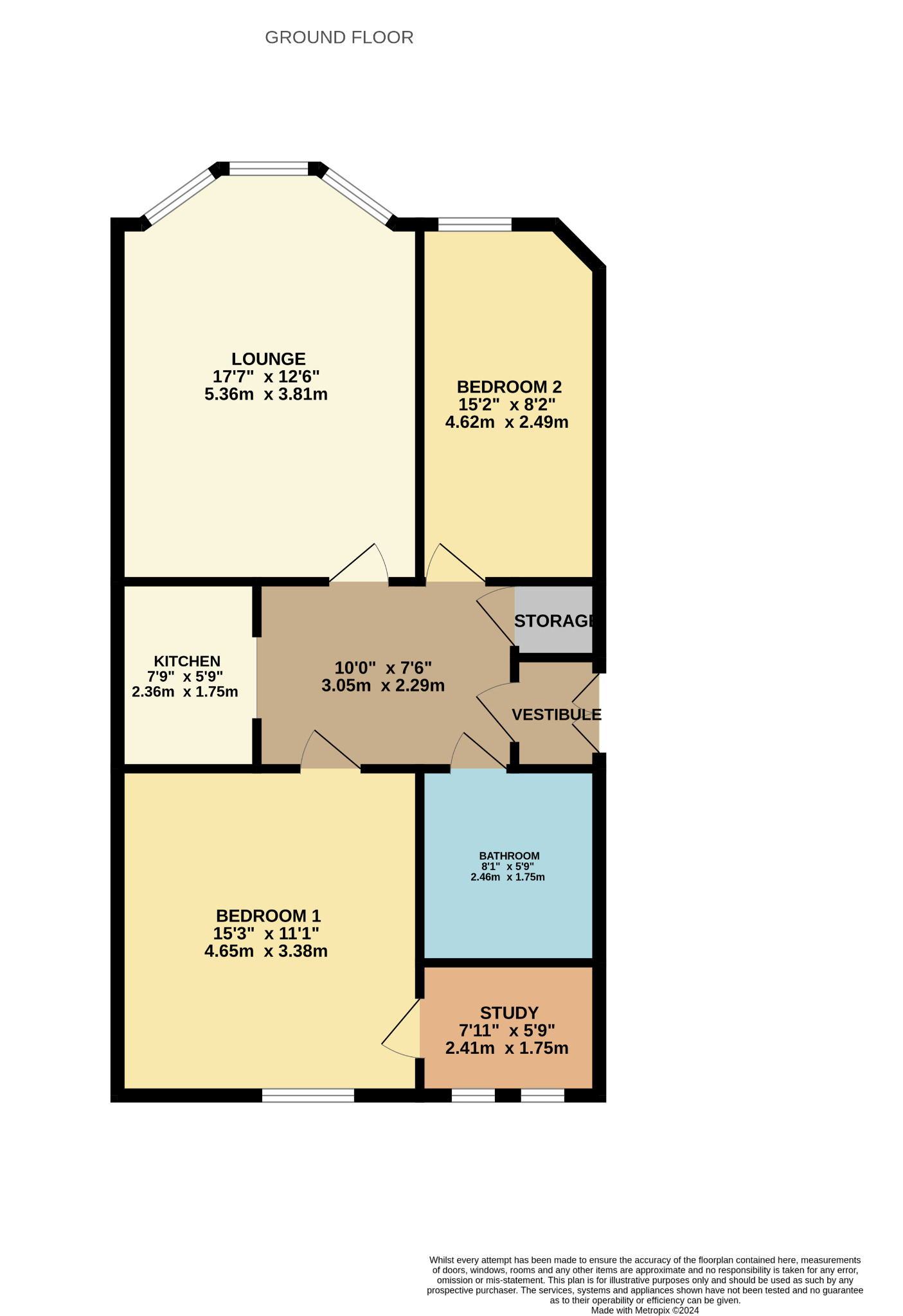 2 bed flat for sale in Paisley Road West - Property Floorplan