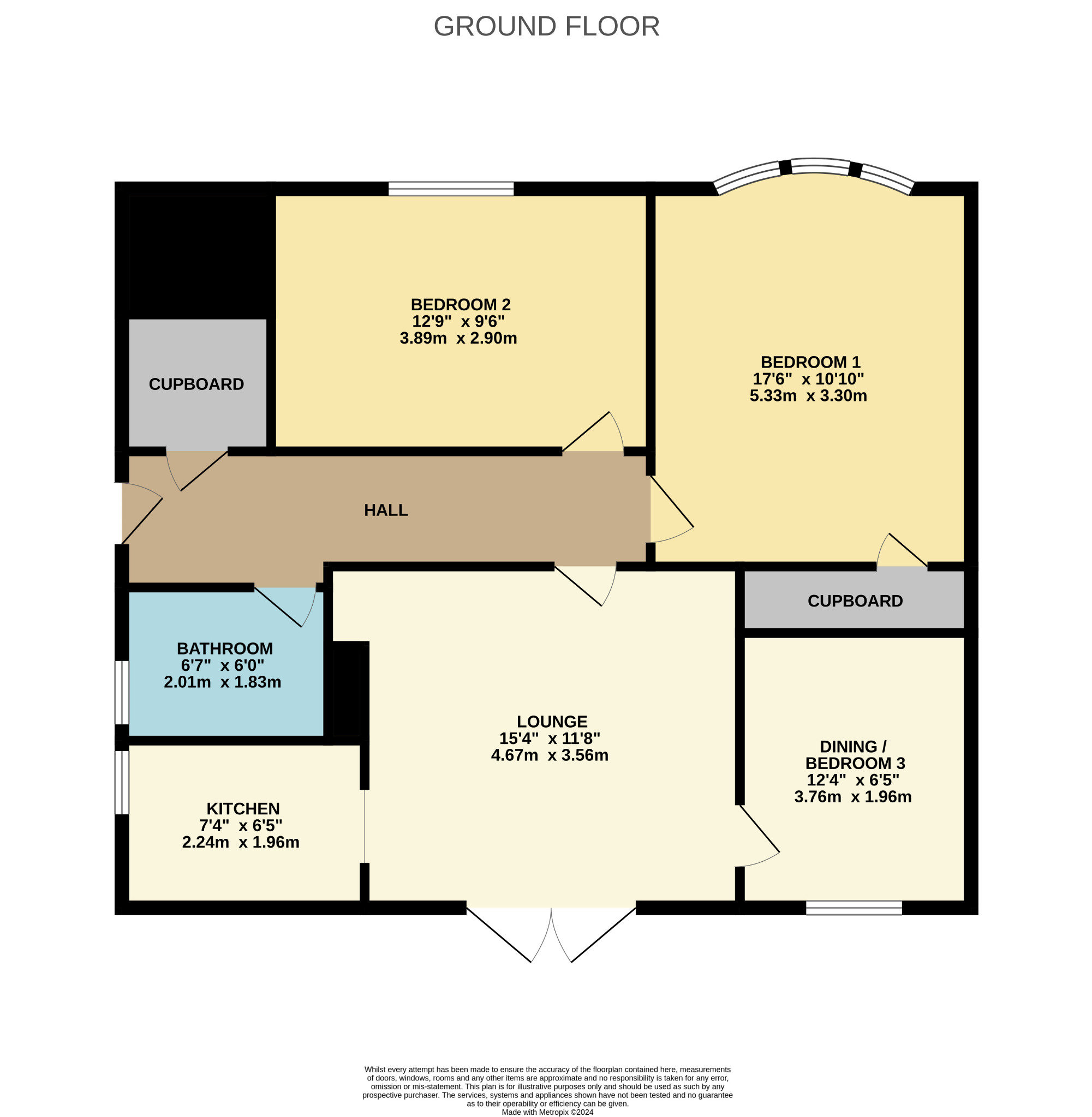 3 bed flat for sale in Wedderlea Drive, Glasgow - Property Floorplan