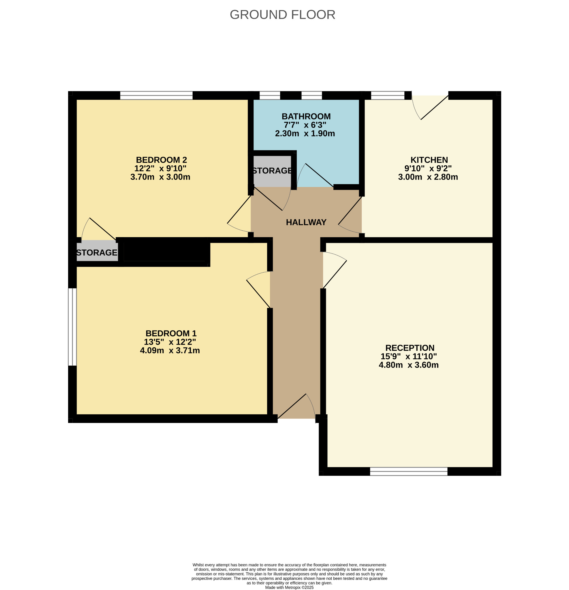 2 bed flat for sale in Allanton Drive, Glasgow - Property Floorplan